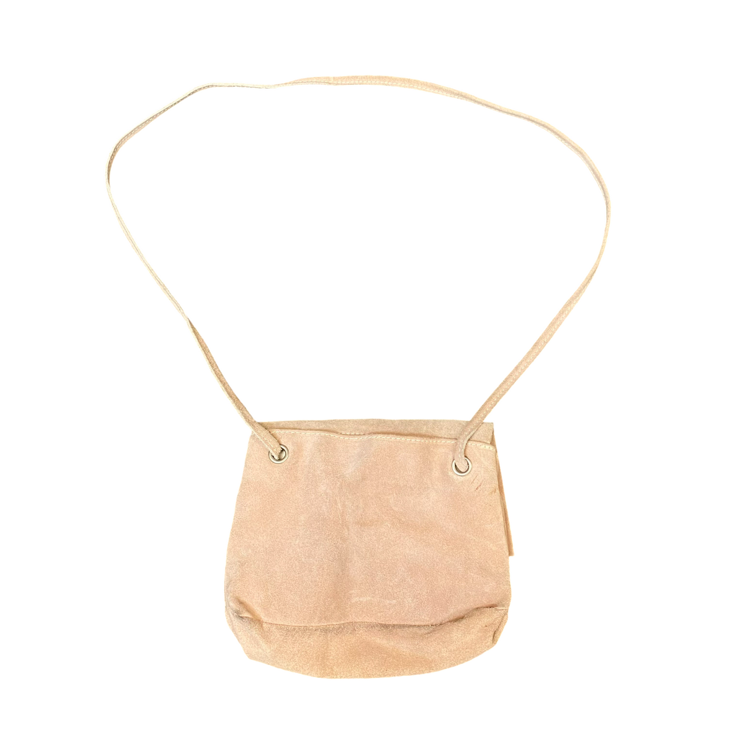 Womens Pig Shoulder Bag Beige Suede Classic Single Flap for Travel & Daily Use