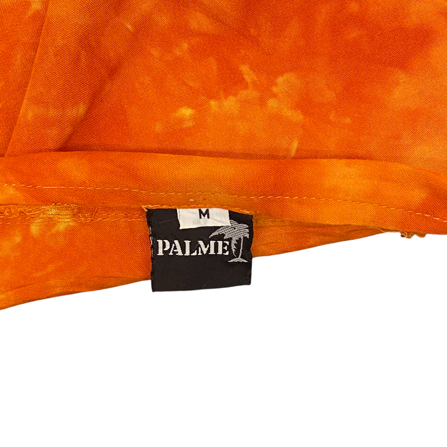Palme Short Skirt M Orange Tie Dye Patch Pockets Casual Elastic Waist Pull On