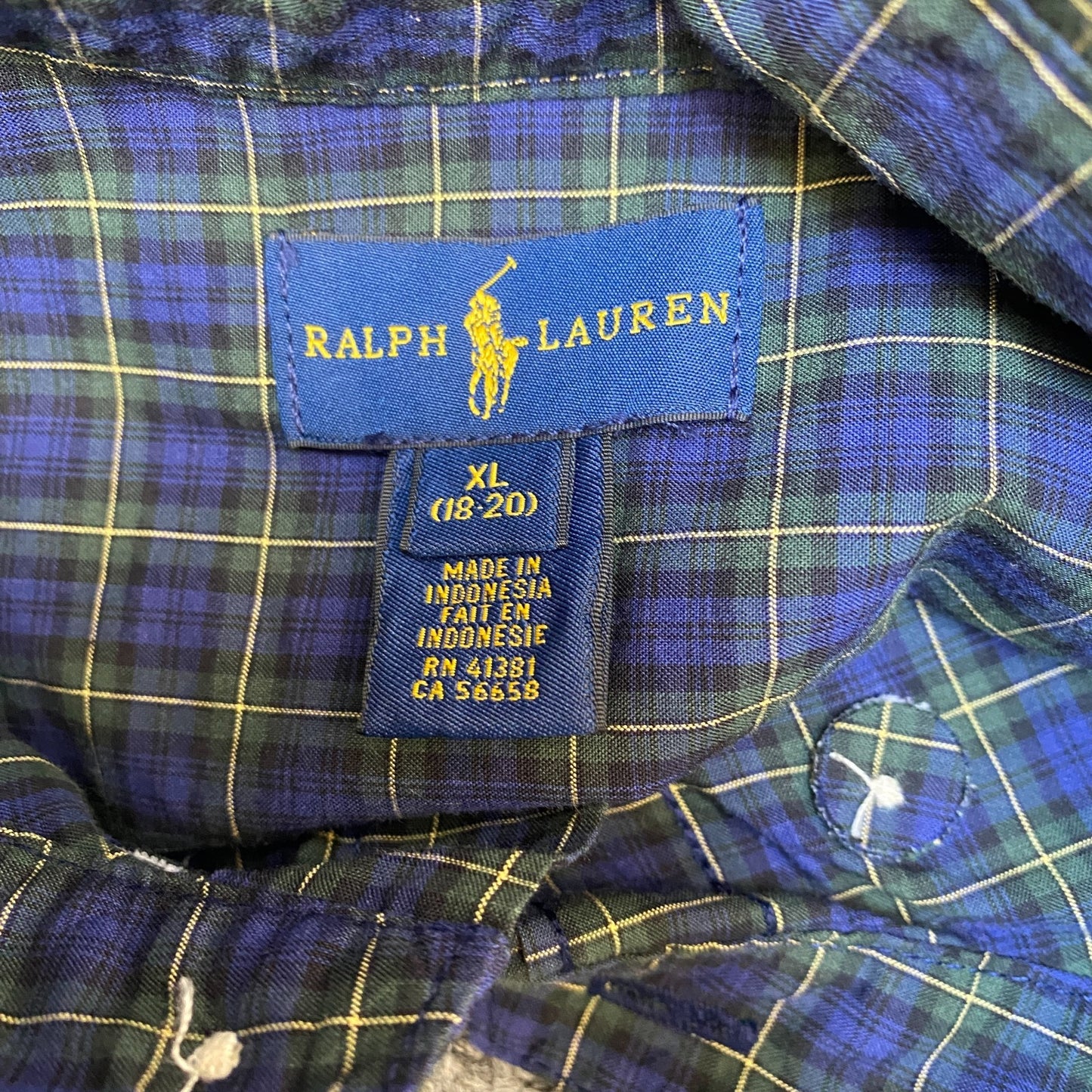 Ralph Lauren Shirt Mens XL Multi Plaid Regular Fit Pony Logo Collar Button Down