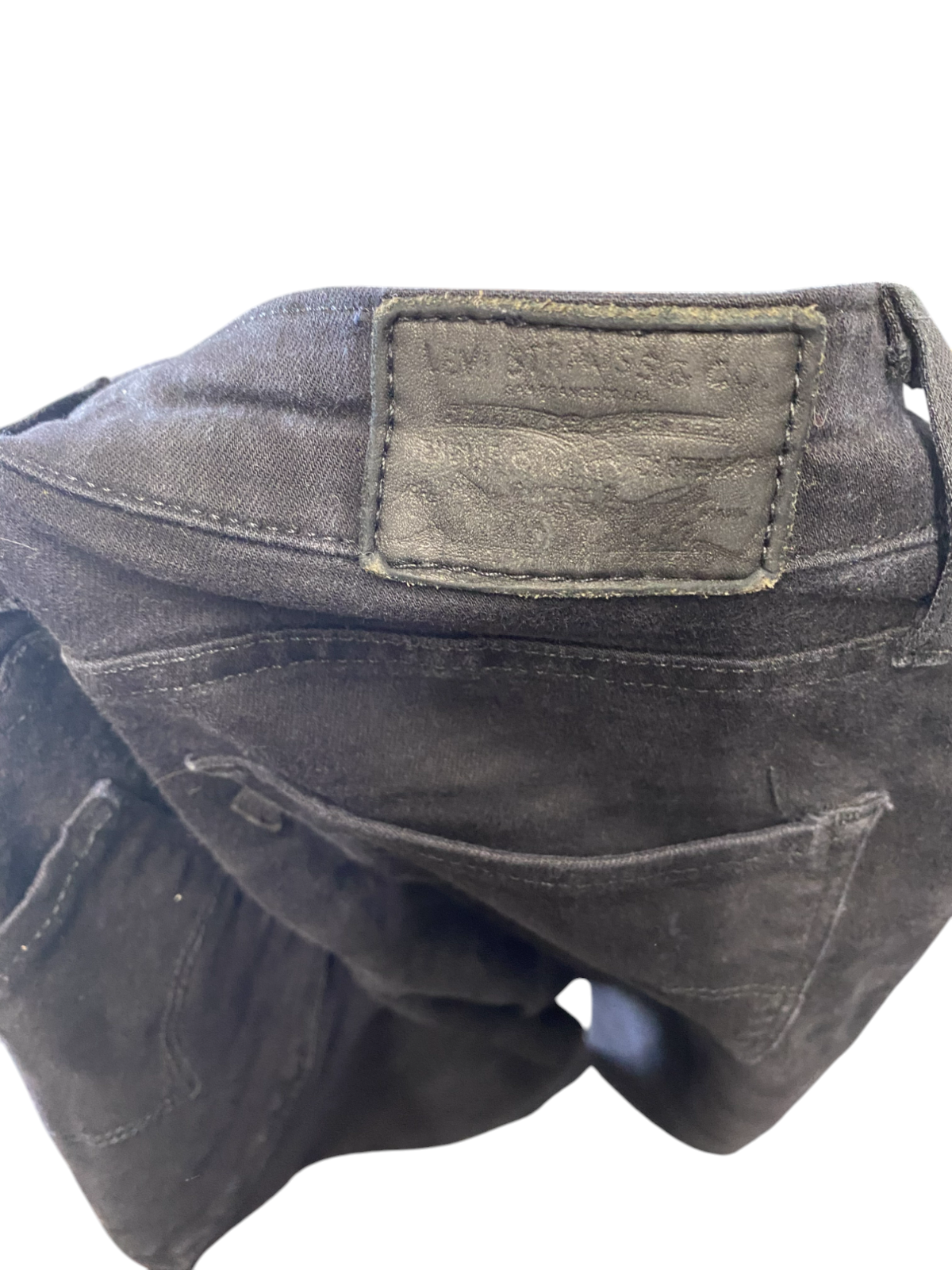 Levi's Jeans Womens 25W 31L Black Denim Dark Wash Low Rise Skinny Leg Preppy