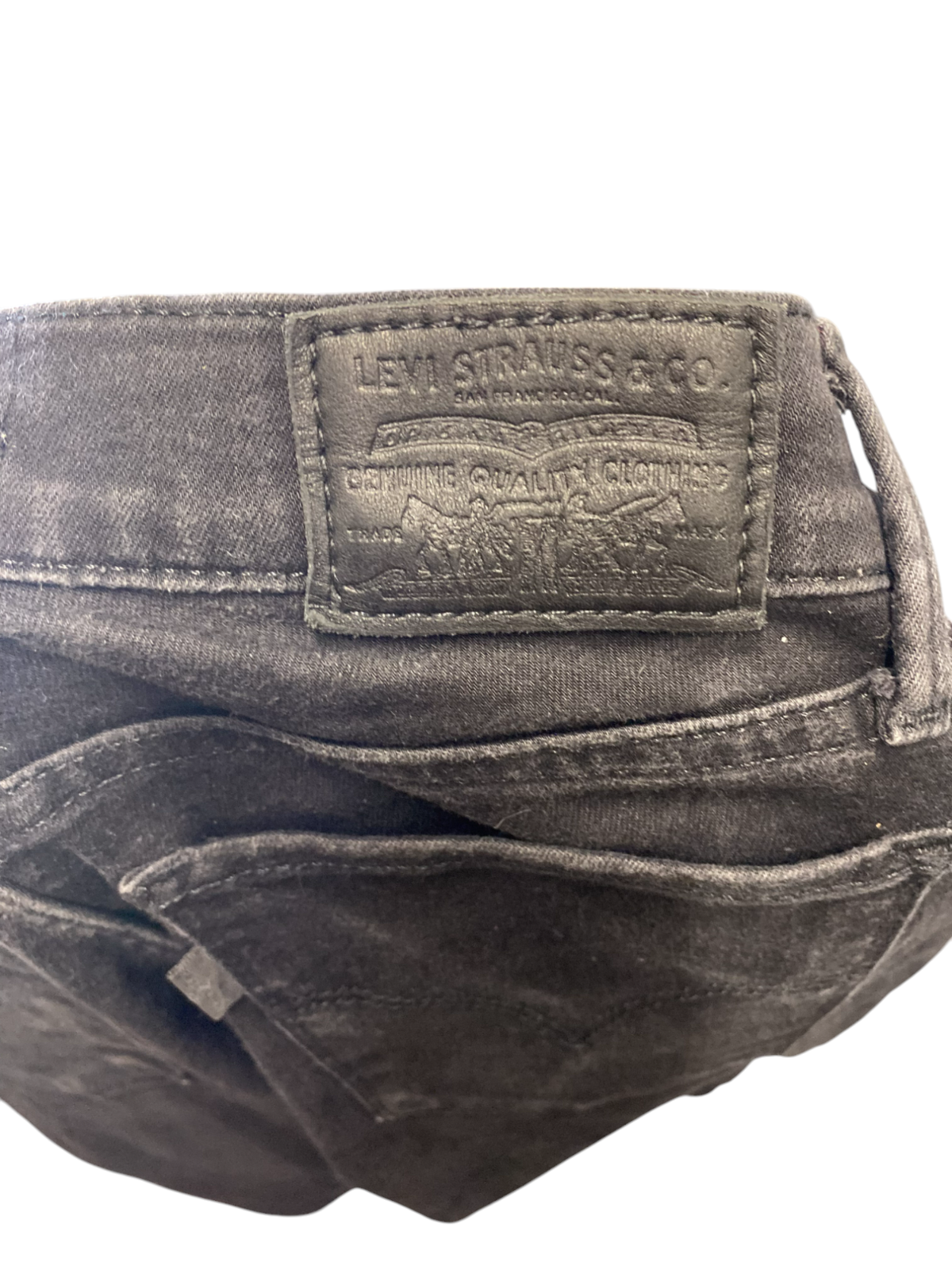 Levi's Jeans Women's 23W 32L Black Denim Dark Wash Stretch Super Skinny Leg