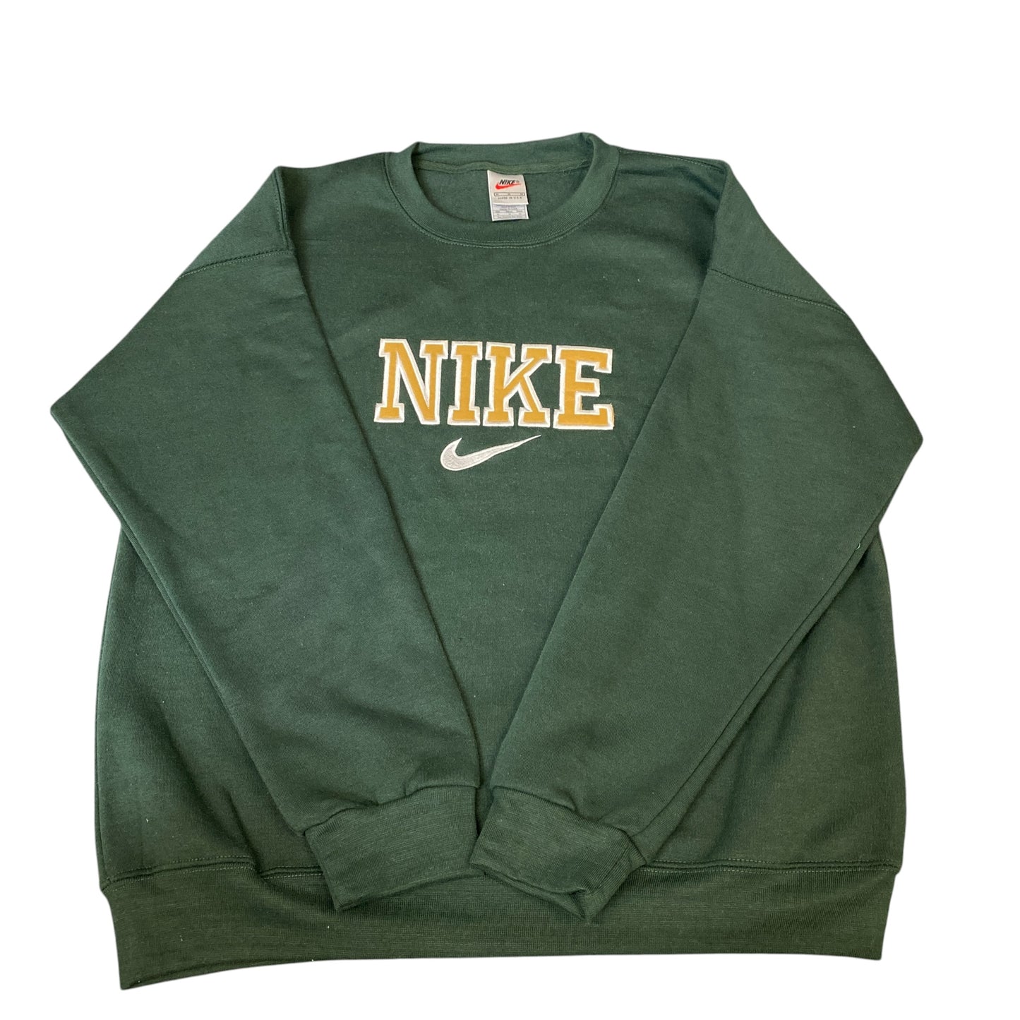 Reworked Nike Sweatshirt Preowned Embroidered Spellout Logo Sizes and Colours