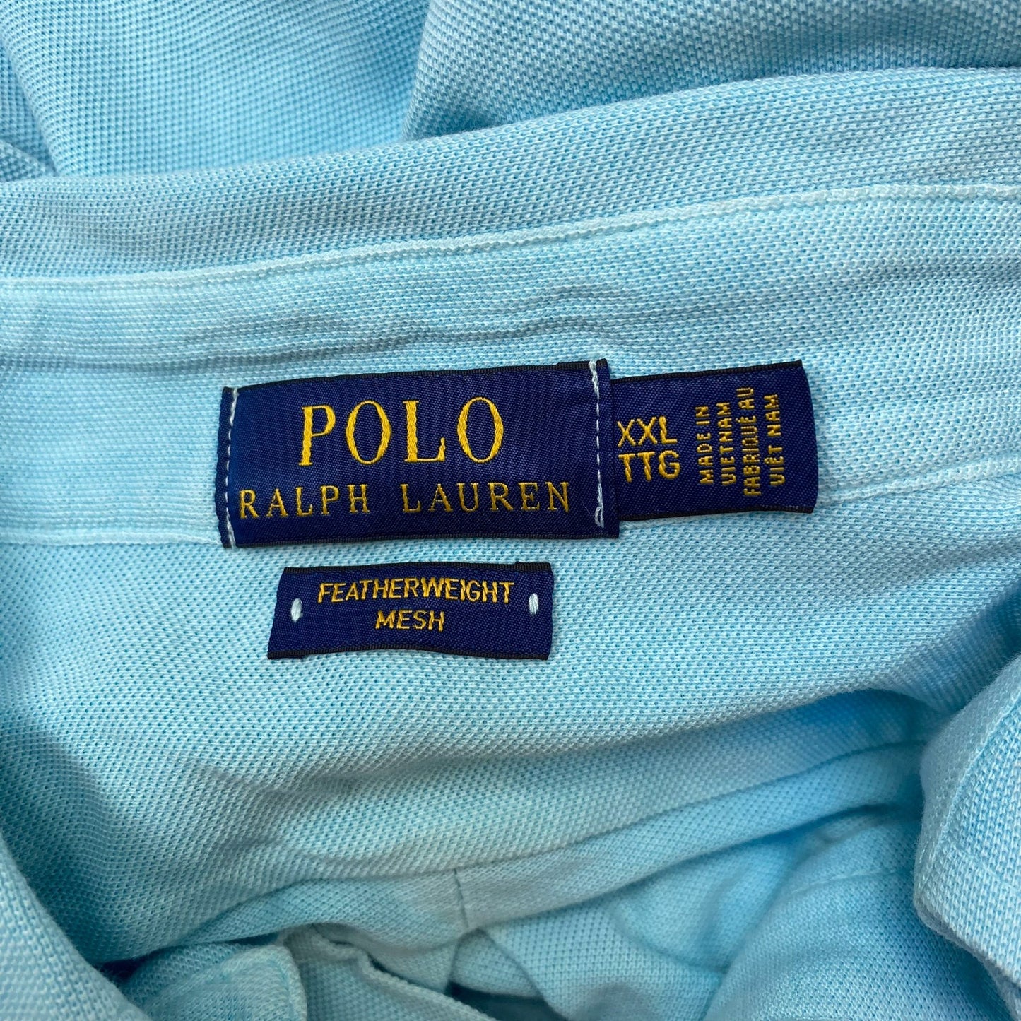Polo Ralph Lauren Shirt Mens L Blue Mesh Long Sleeve Pony Logo Button Down