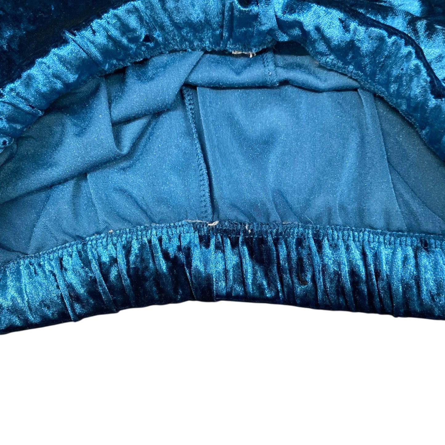Running Sprinter Shorts Womens M 28" Waist Blue Velvet Gym Workout Dolphin Hem