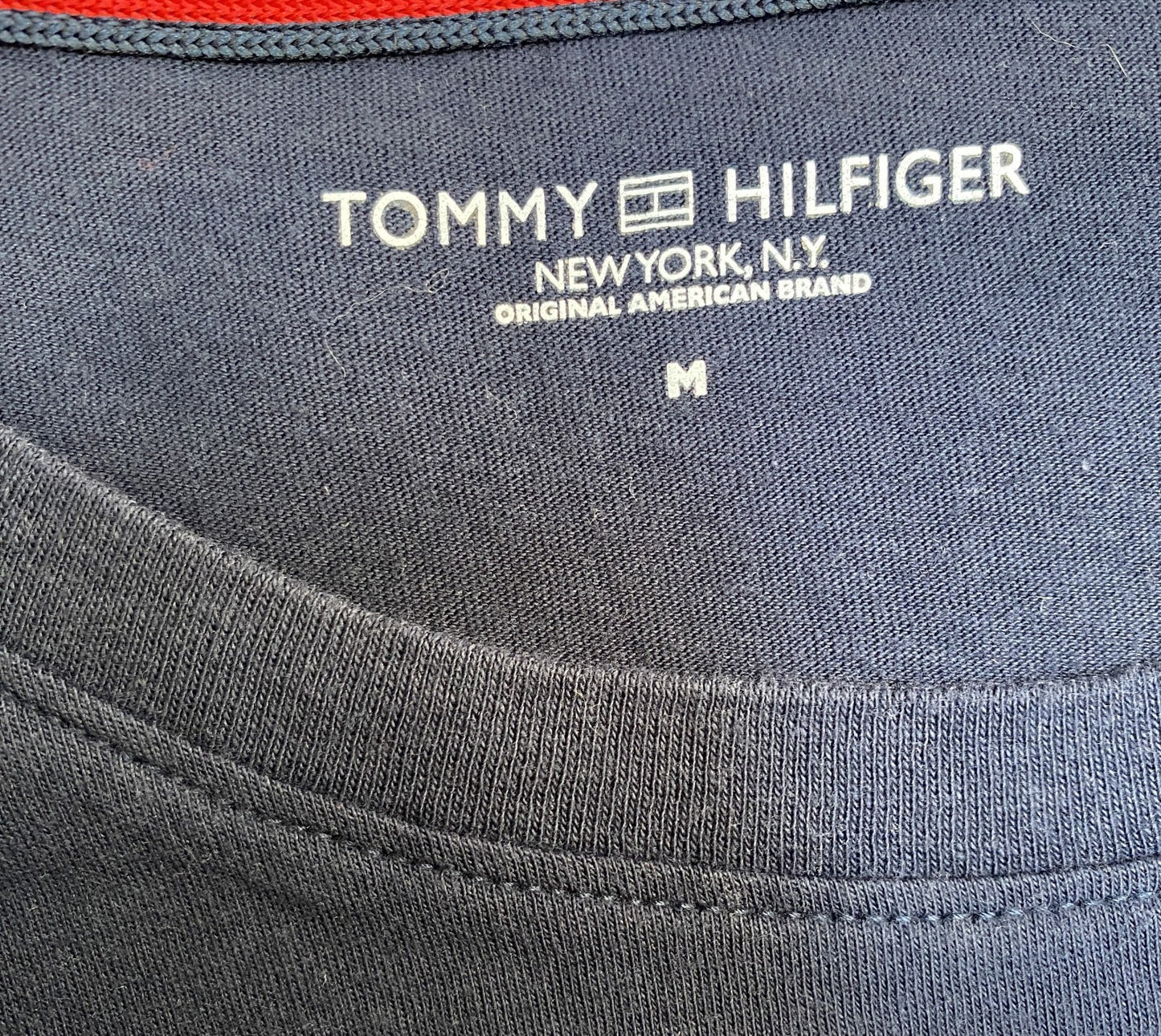Tommy Hilfiger Shirt Mens Medium Navy New York 1985 Graphic Print Crew Neck Tee