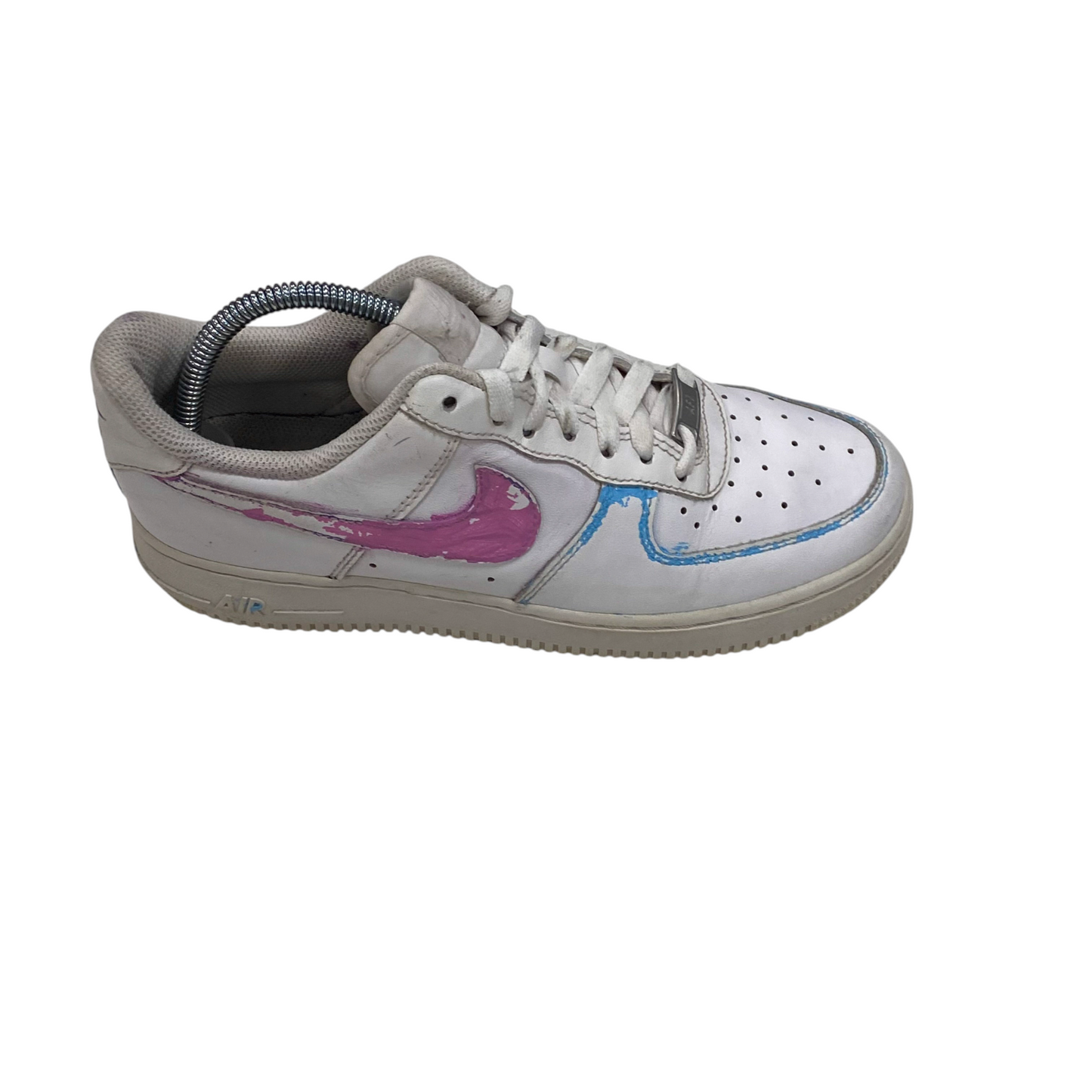 Nike Air Force 1 Low Sneakers Shoes Women UK 5.5 Double Swoosh White 315115-112