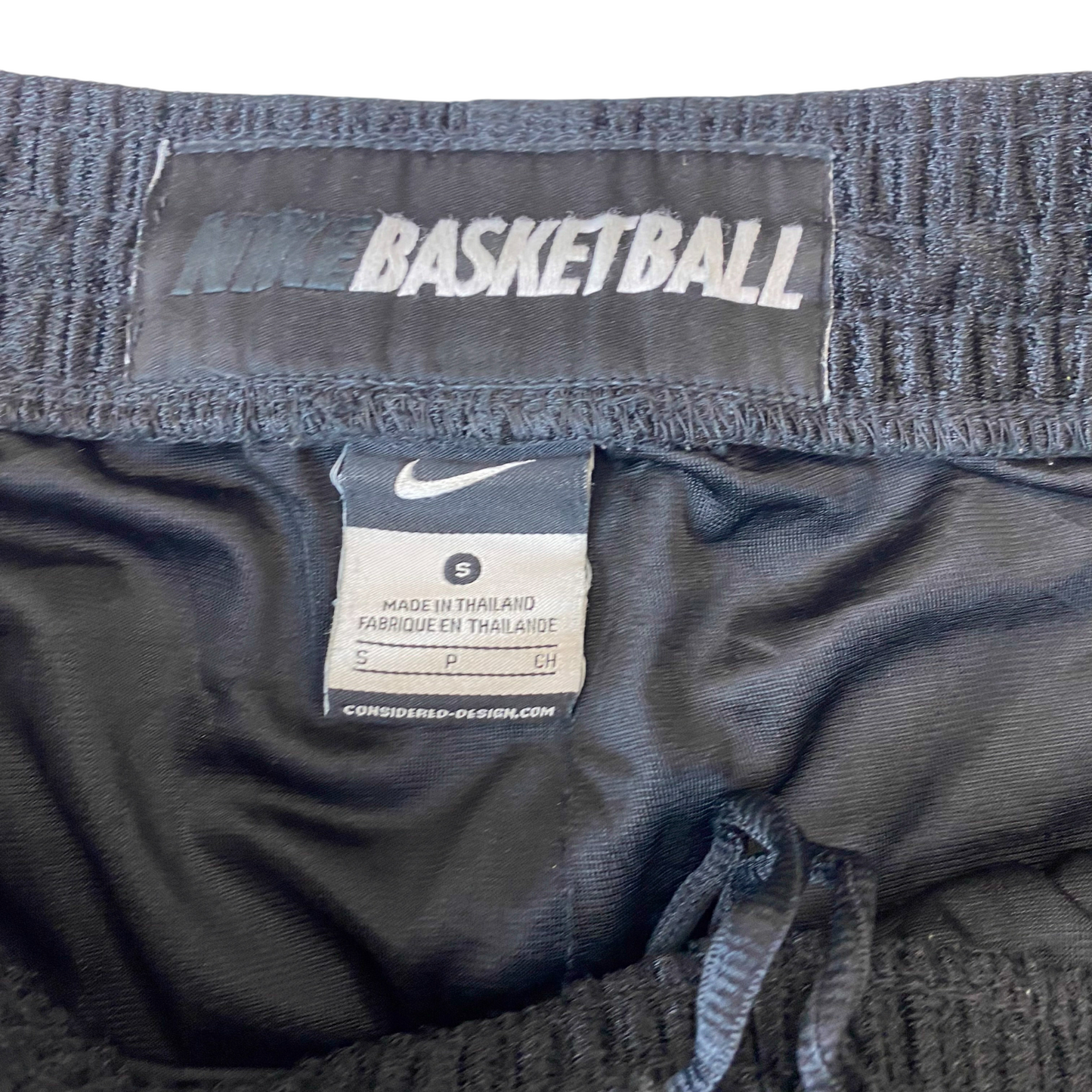 Nike Athletic Shorts Mens S Black Dri-Fit Basketball Swoosh Logo Elastic Waist