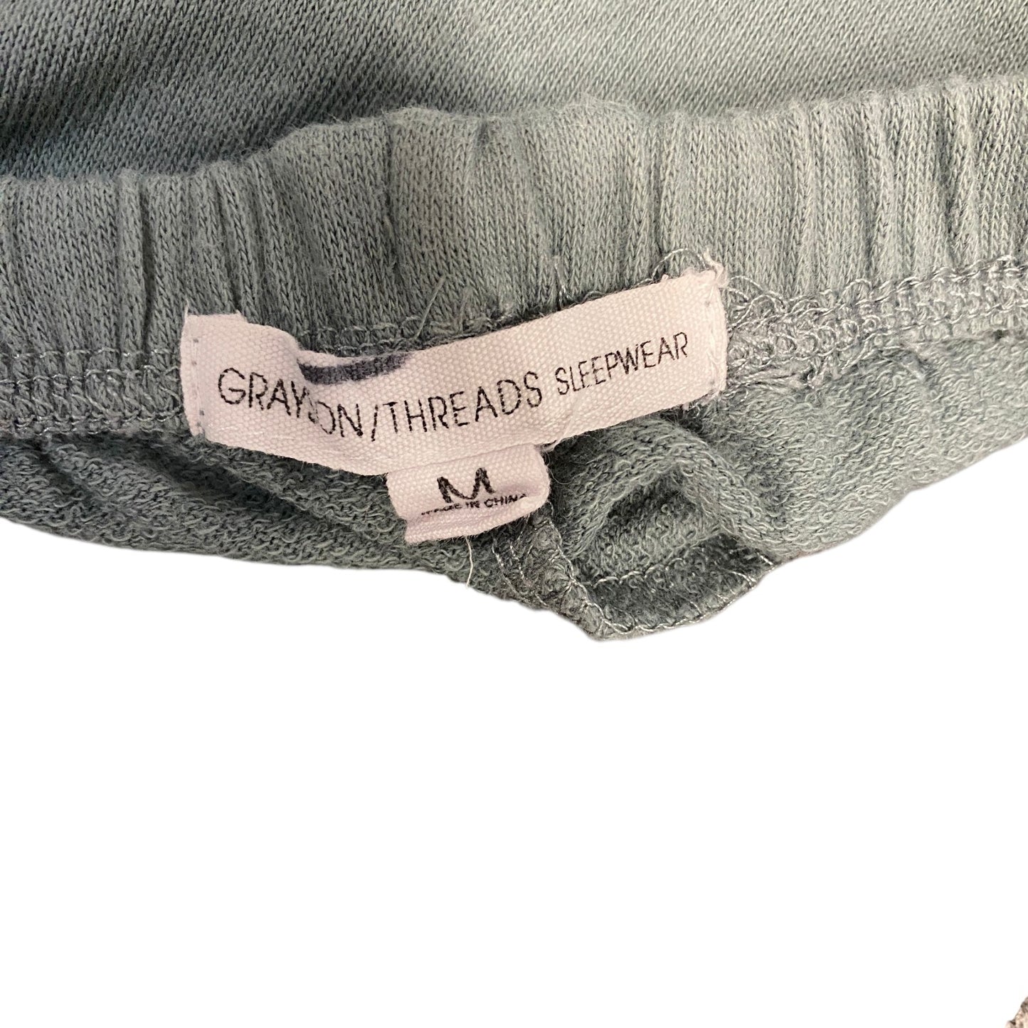 Sleepwear Shorts Womens M 28" Waist Sage Green Comfort Drawstring Dolphin Hem