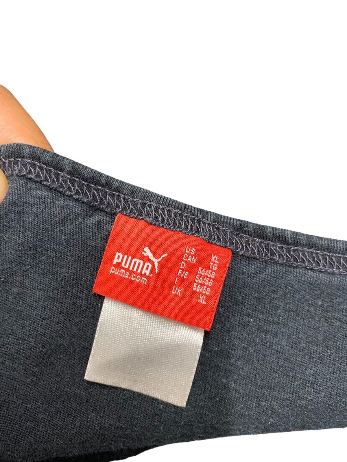 Puma T-Shirt Black Womens XL Front Logo