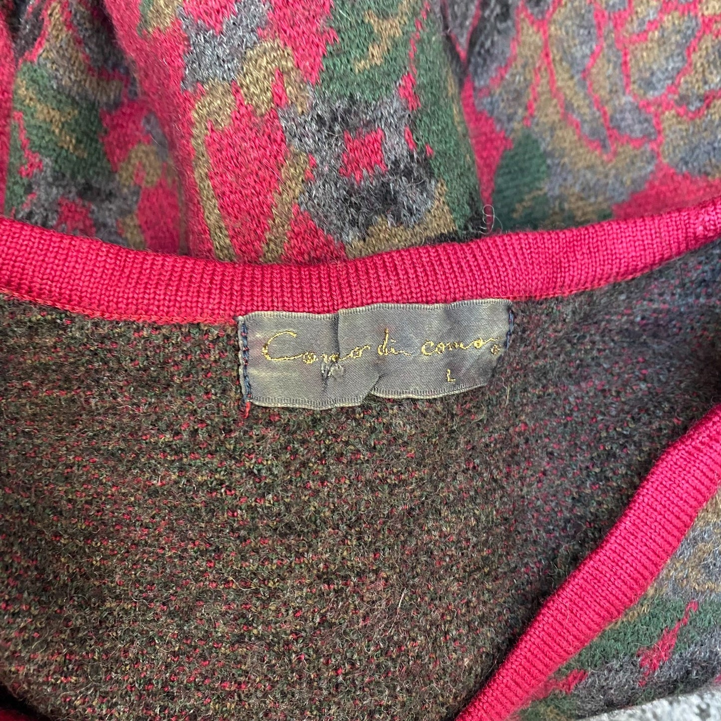 Jumper Womens Large Pink Floral Long Raglan Sleeve Round Neck Outdoor Pullover