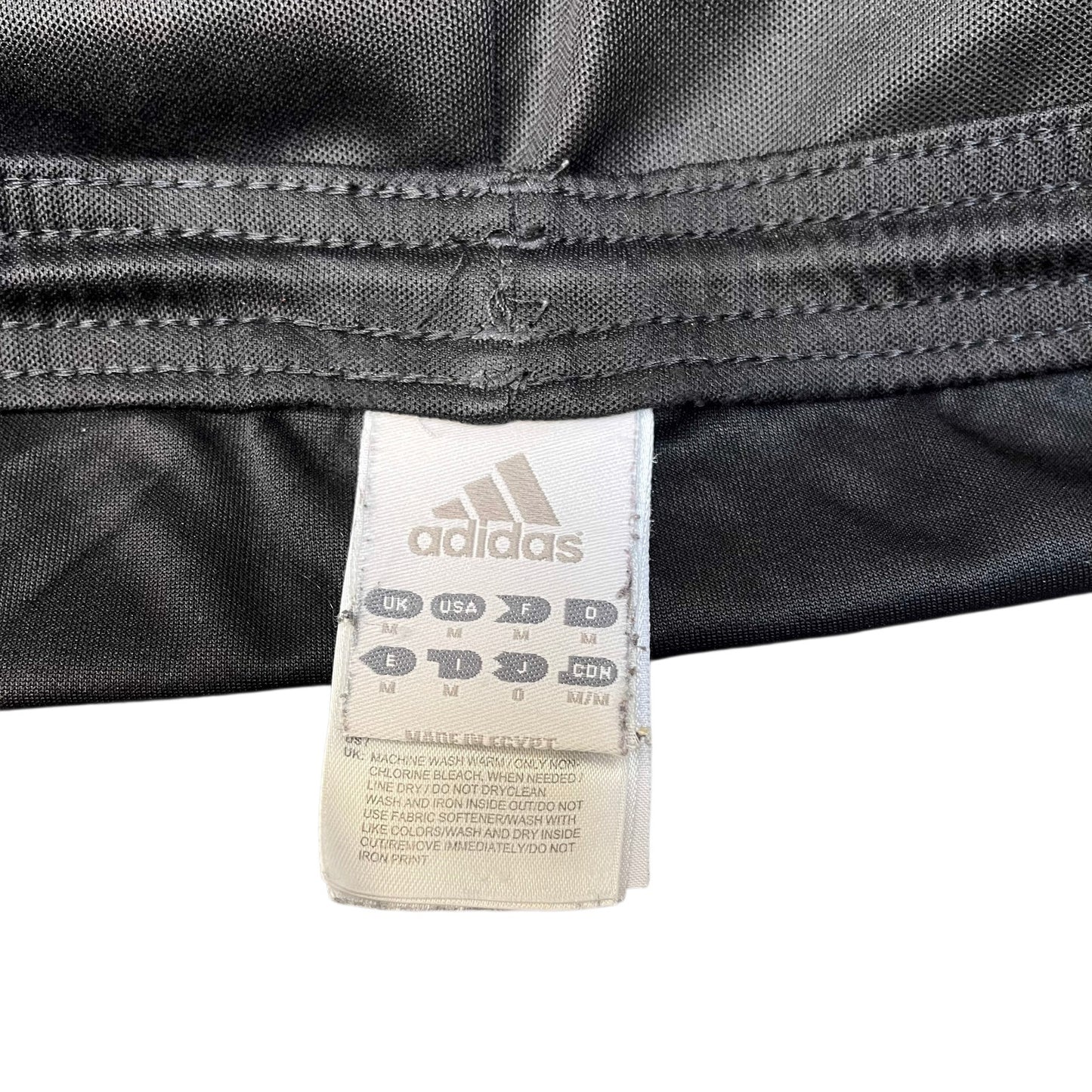 Adidas Climalite Soccer Shorts Mens M 34" Waist Black White Piping Drawstring