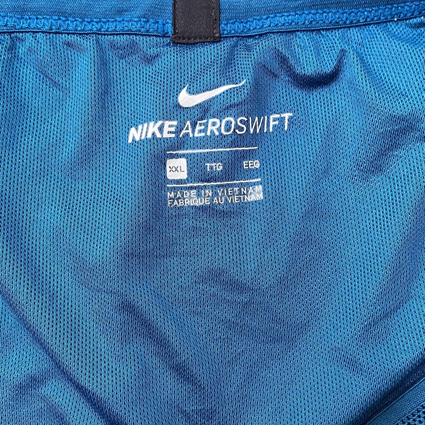 Nike Shorts Womens XXL Blue Swoosh Logo Elastic Waist Drawstring Stretch