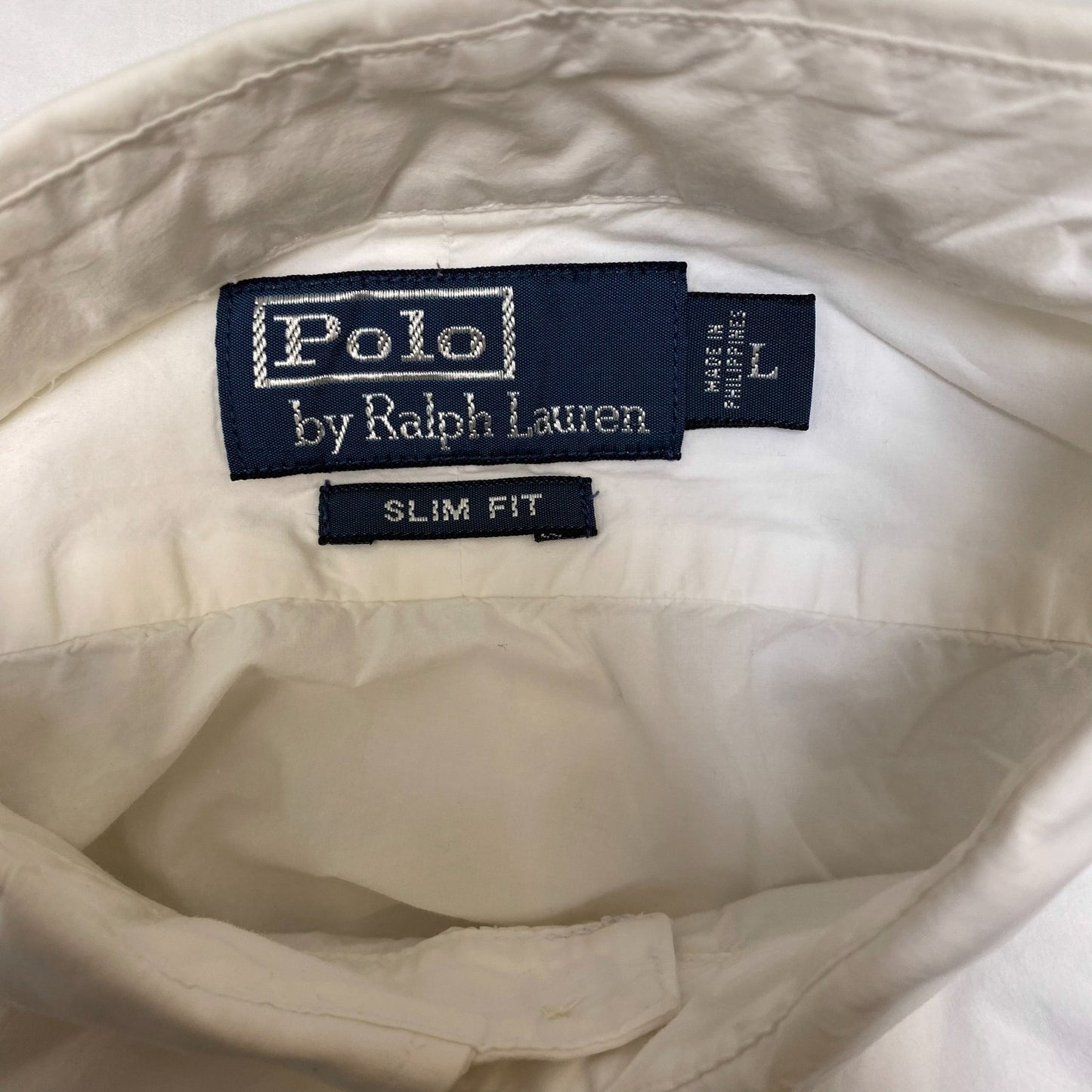 Polo Ralph Lauren Shirt Mens L White Slim Fit Long Sleeve Outdoor Button Down
