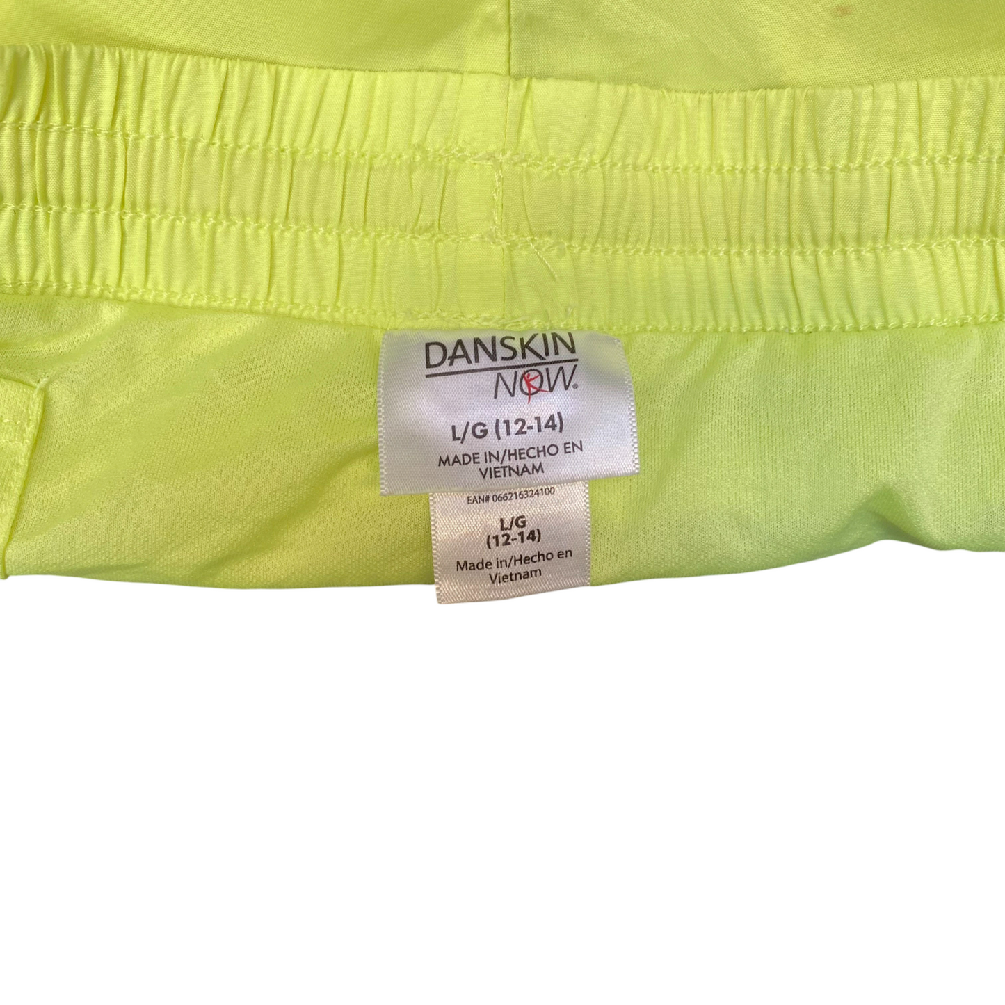 Running Sprinter Shorts Womens Large Yellow 2 Stripes Drawstring Elastic Waist