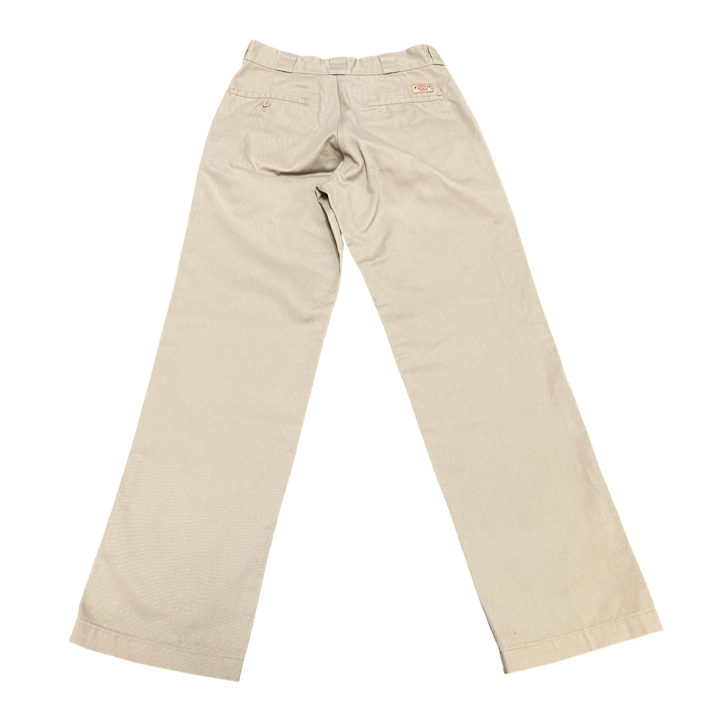 Dickies Trousers Men's Small Beige Original Slim Straight Fit Slash Pockets