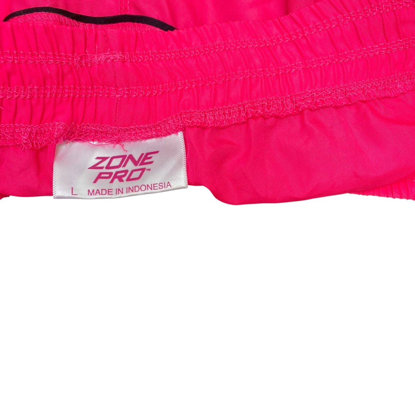 Zone Pro Sprinter Shorts Womens Large Pink Black Gym Training Elastic Waist