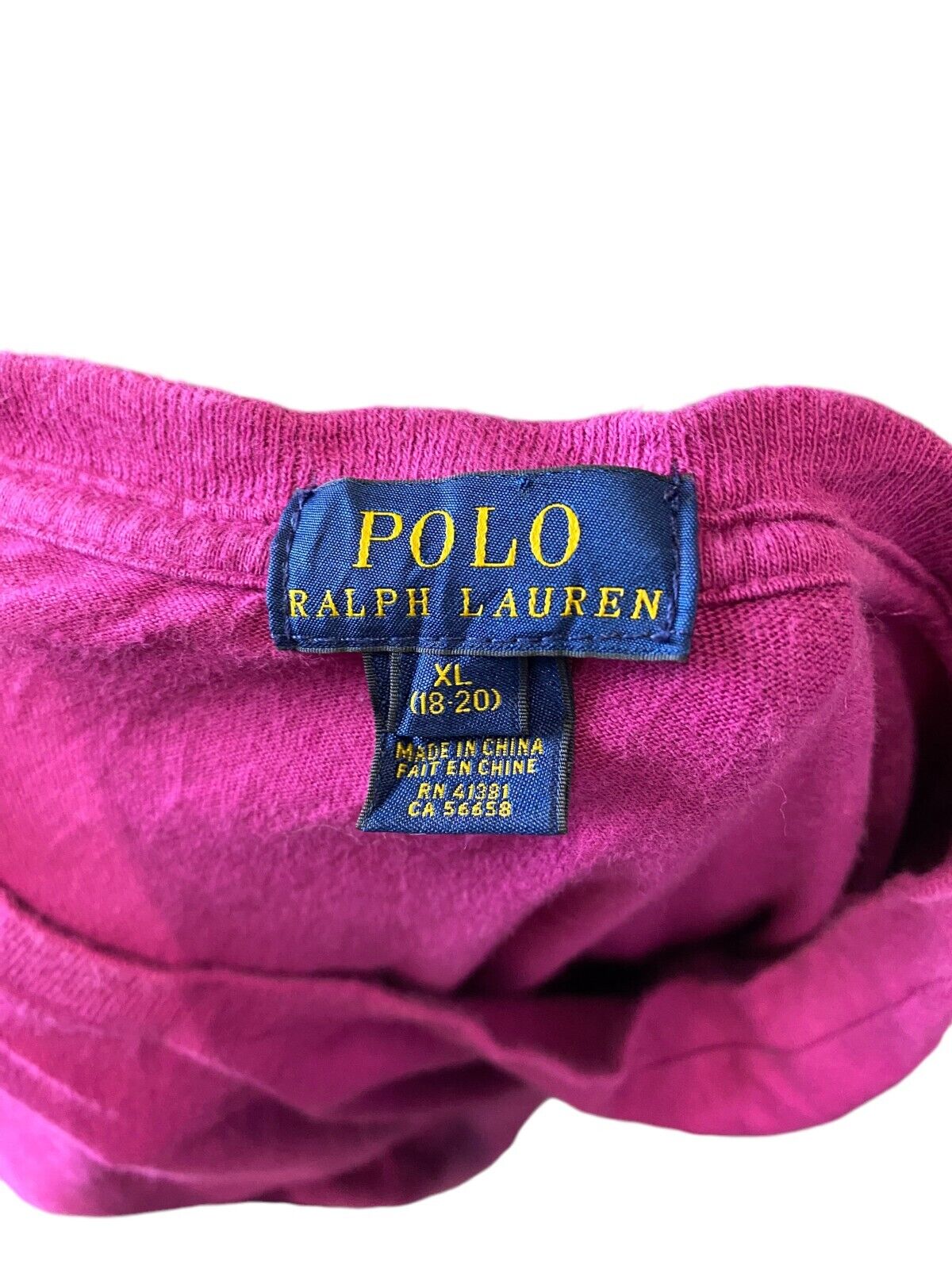 Polo Ralph Lauren Shirt Boys XL 18-20 Pink Logo Embroidered Long Sleeve Pullover