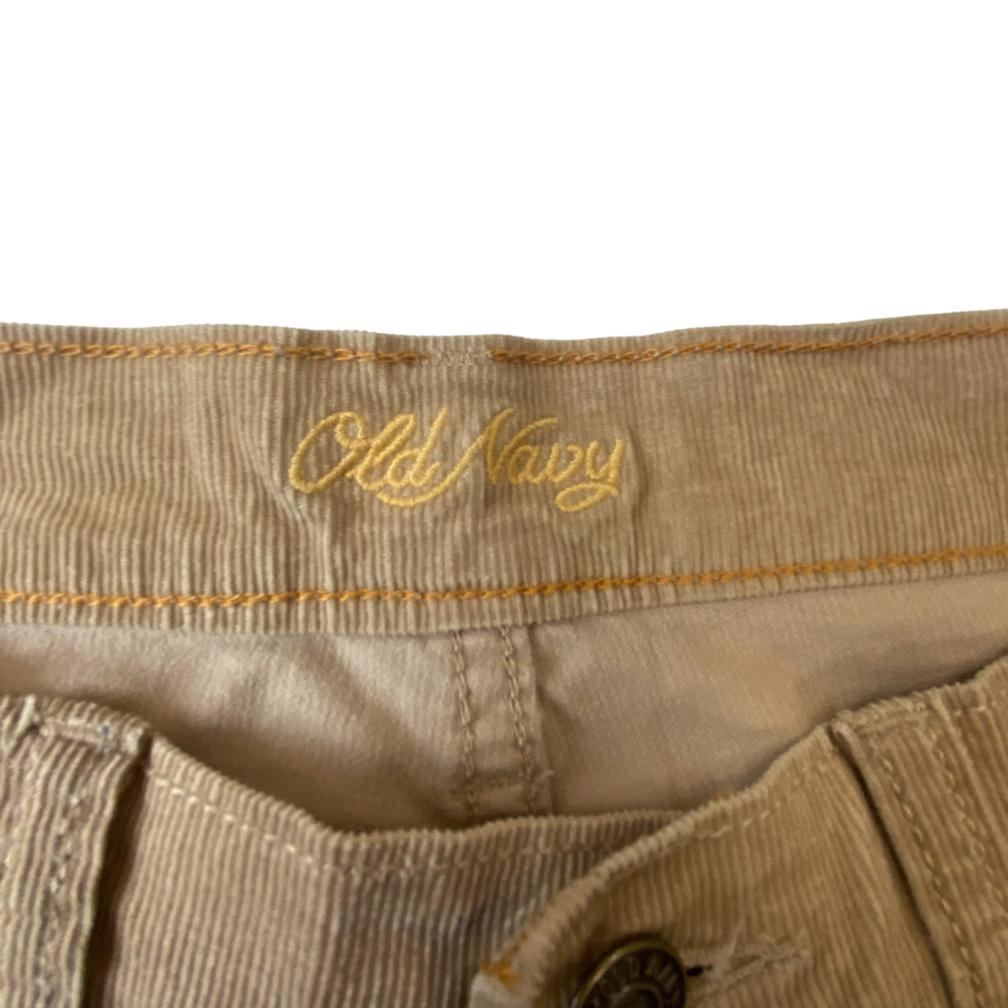 Old Navy Trousers Womens Medium W26 L31 Cream Corduroy Bootcut Comfort Outdoor