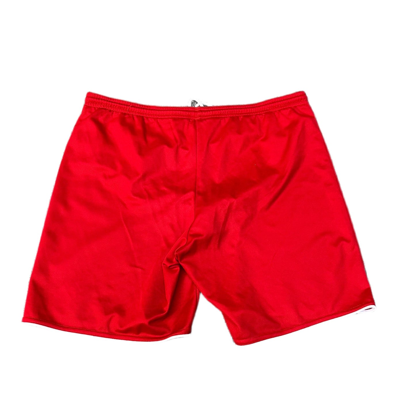 Adidas Soccer Shorts Mens Large 33" Waist Red White Piping Gym Training Outdoor