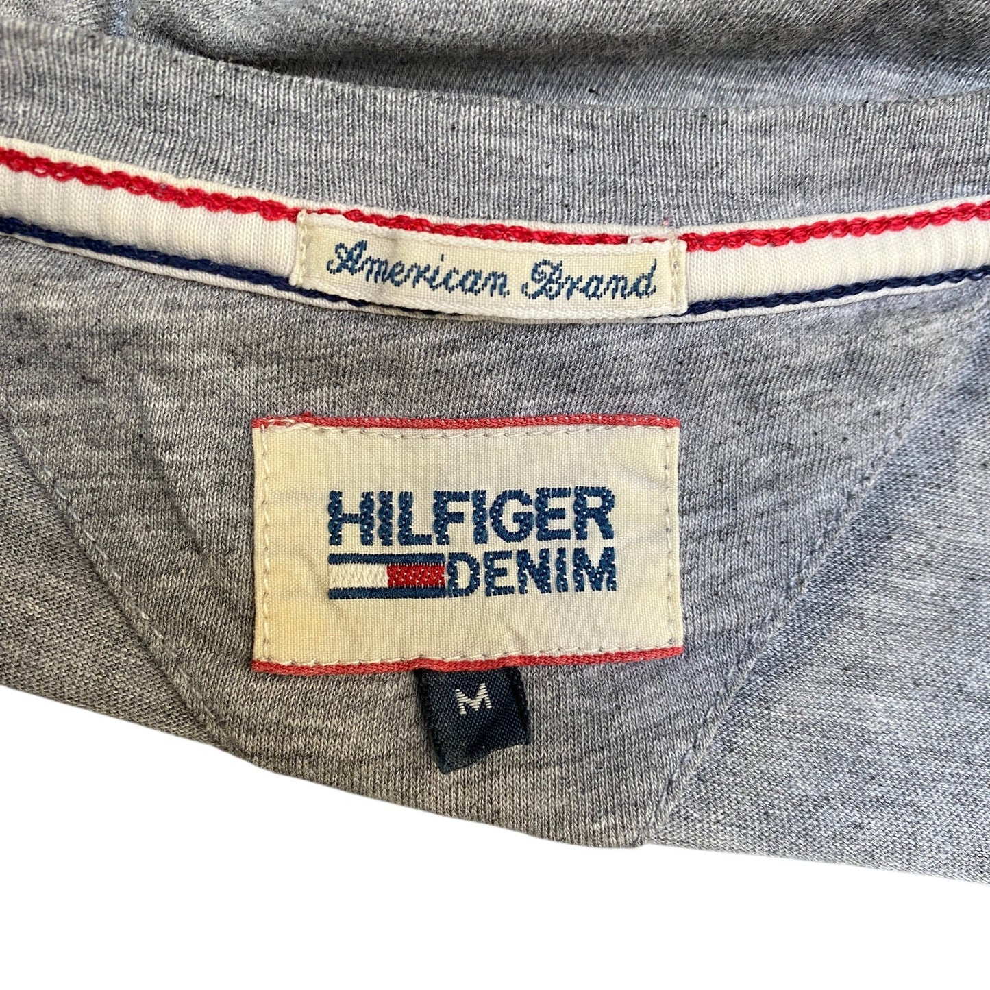 Tommy Hilfiger Shirt Womens Medium Grey Heather Regular Fit Embroidered Logo Tee