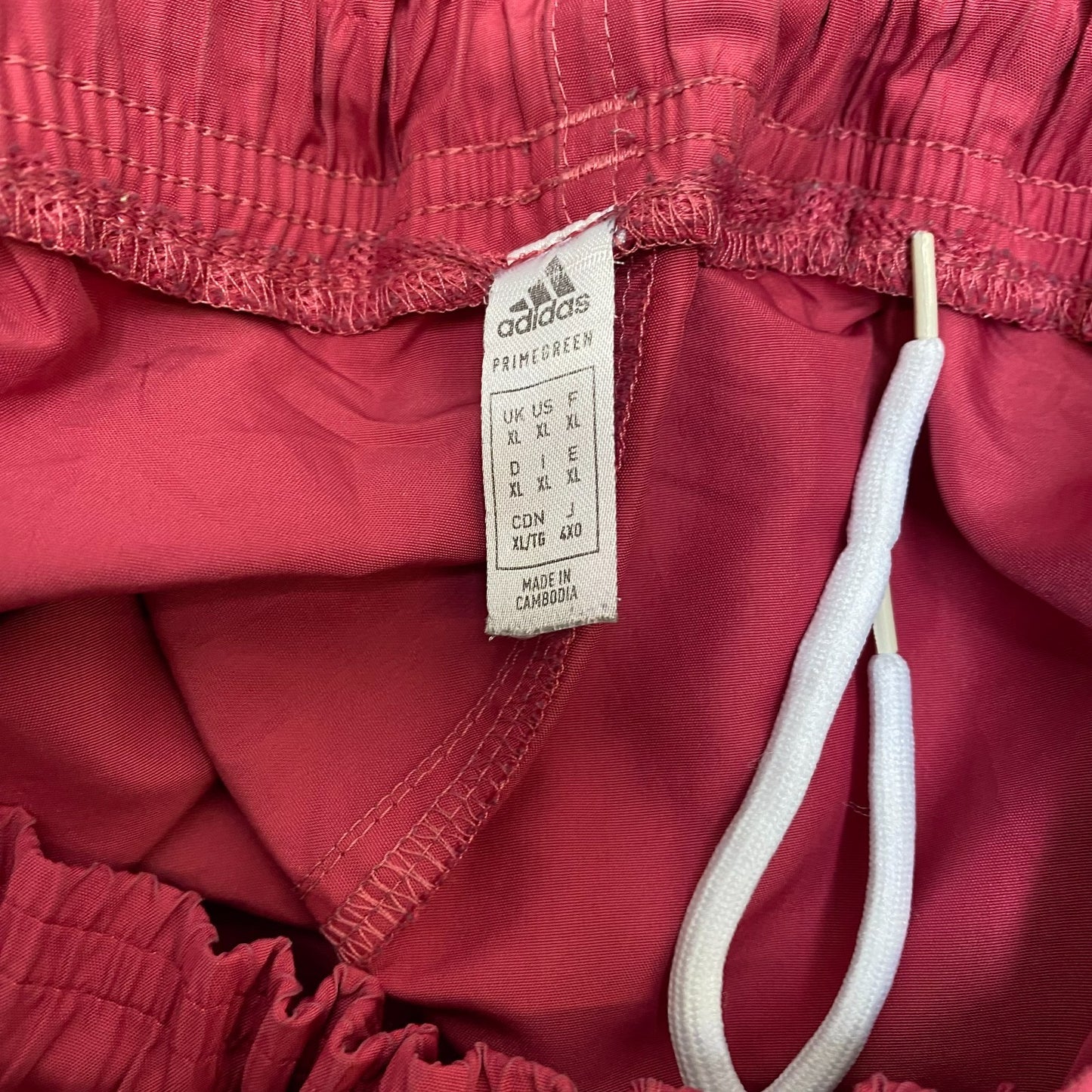 Adidas Swim Trunks Shorts Mens XL Pink Primegreen Elastic Waistband Drawstring