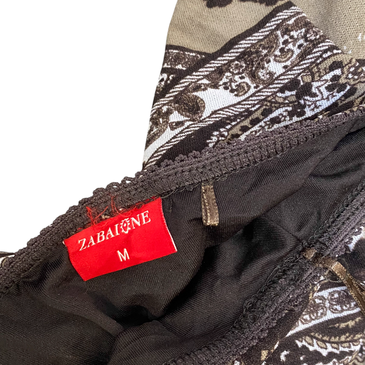 Zabaione A Line Skirt Womens M Brown Paisley Boho Print Elastic Waist Pull On