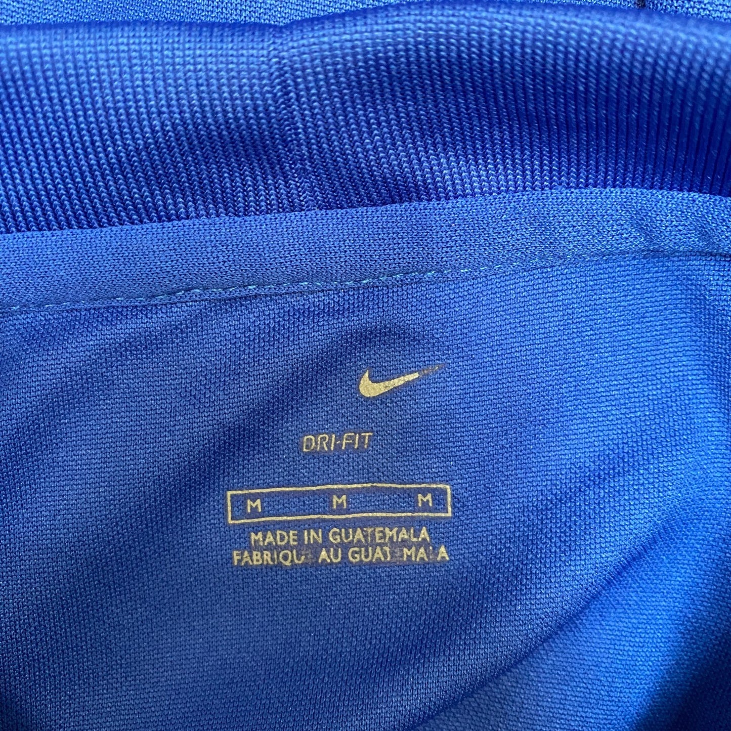 Nike Dri-FIT T-Shirt Mens M Blue Swoosh Logo Short Sleeve Pullover Summer Tee