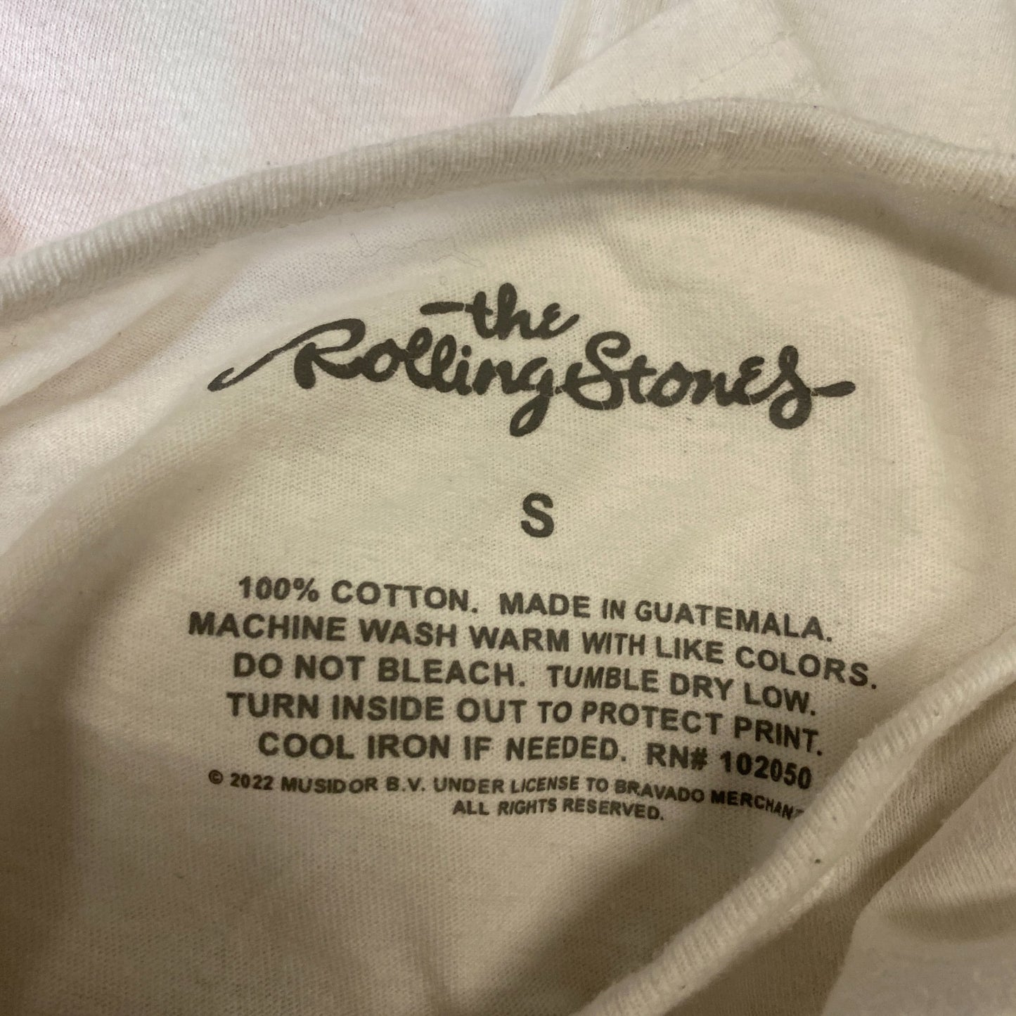 The Rolling Stones Crop T-Shirt Womens Small White Graphic Logo Short Sleeve Tee