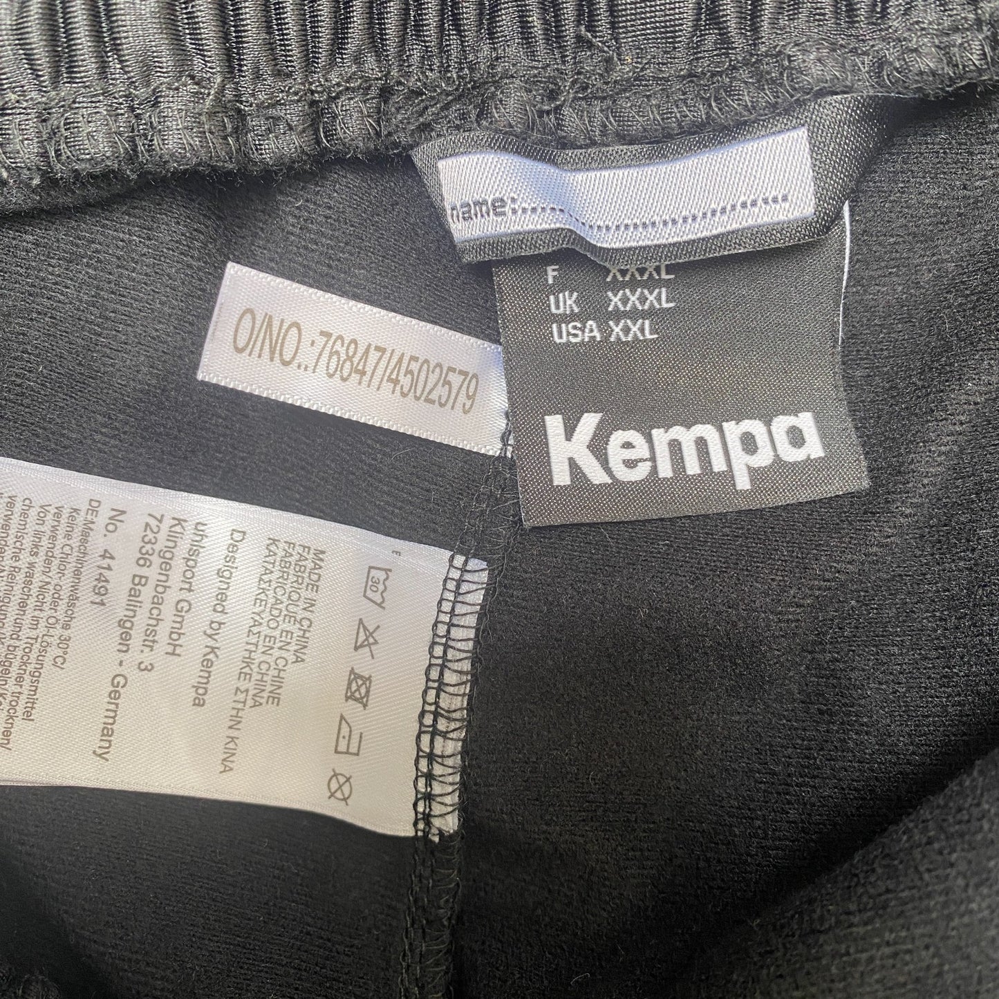 Kempa Joggers Fits as Mens 34" Waist Black Ankle Zip Gym Workout Track Trouser