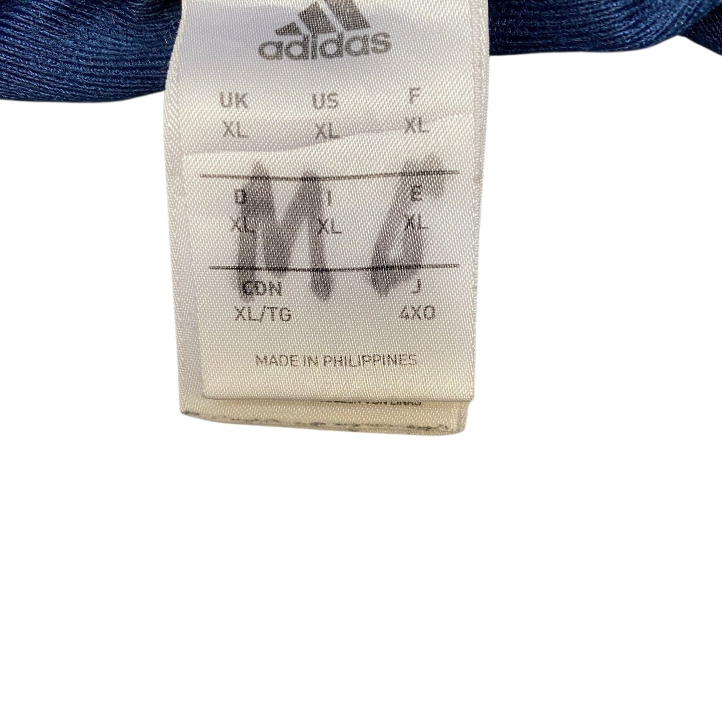 Adidas Joggers Fits as Mens 34" Waist Blue Ankle Zip Drawstring Track Trousers