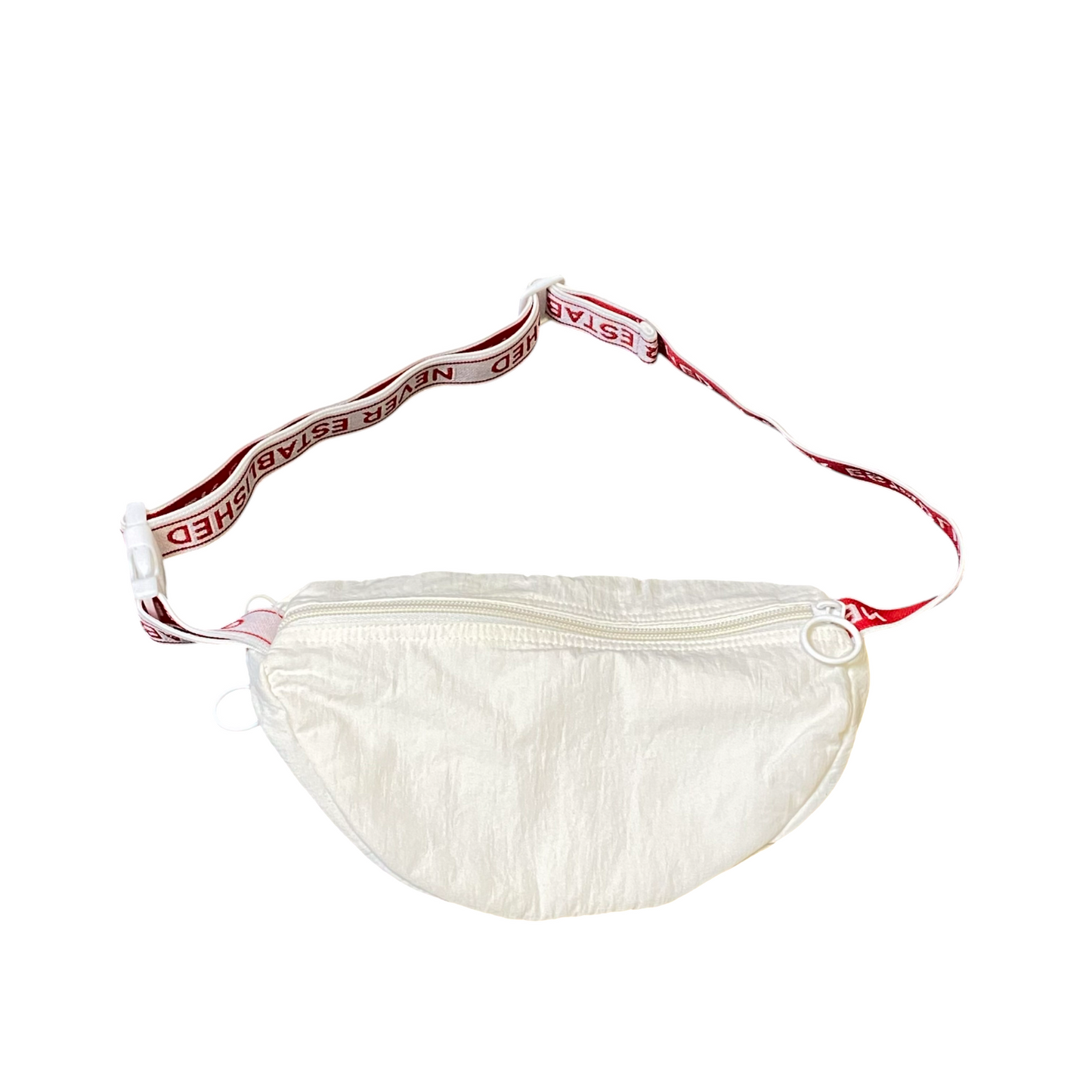 Unisex Adults Outdoor Travel Waist Pack Bum Bag White Adjustable Strap Zipper