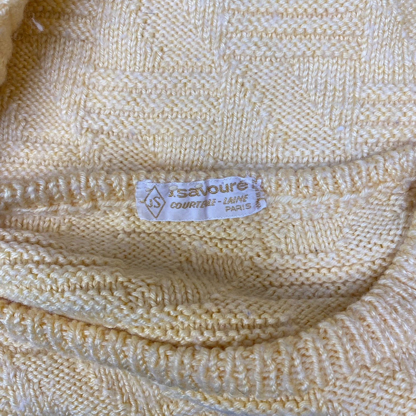 J.Savoure Jumper Womens Large Yellow Knitted Long Sleeve Crew Neck Pullover