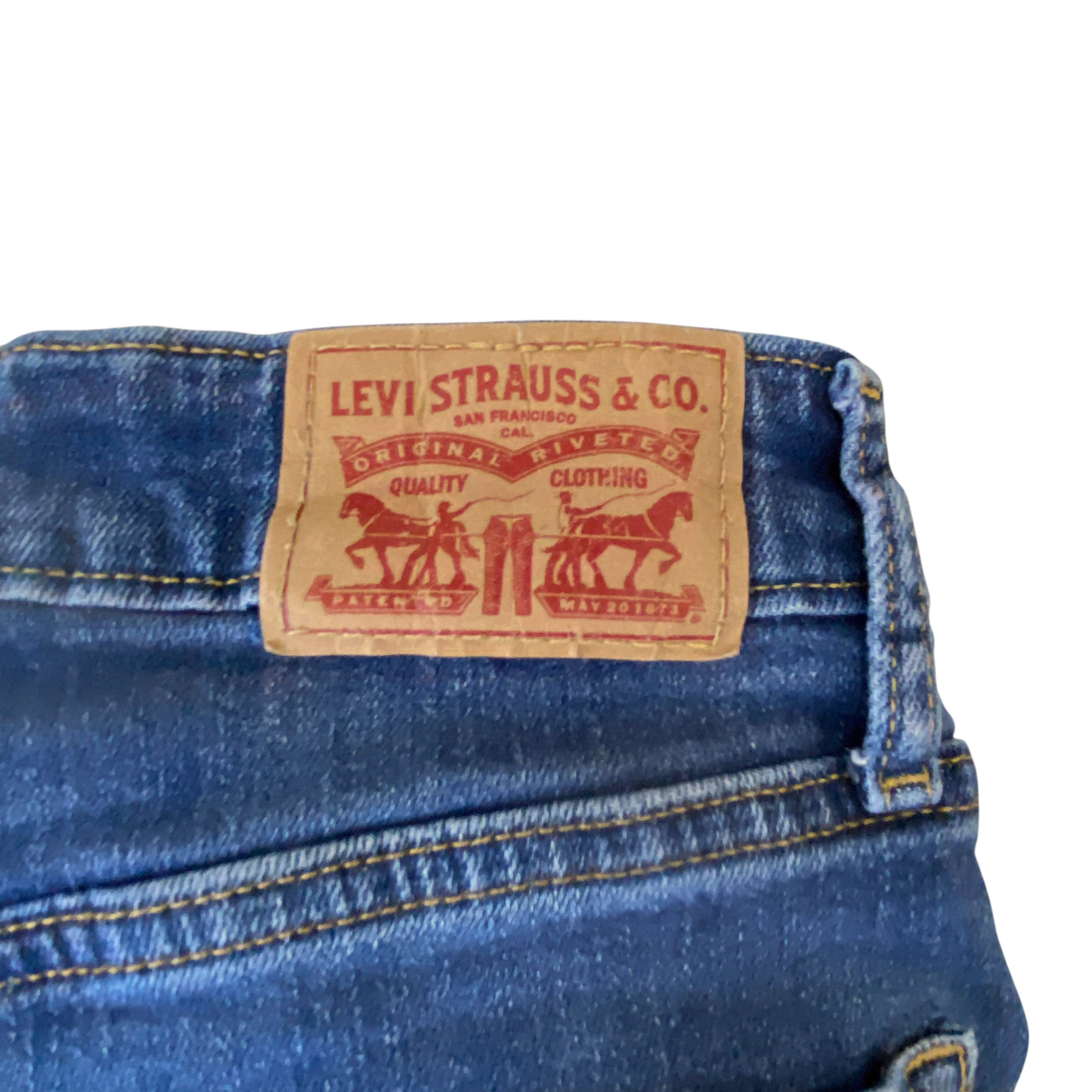 Levi's Jeans Womens 24W 30L Blue Denim Red Tab Comfort 721 High Rise Skinny Leg