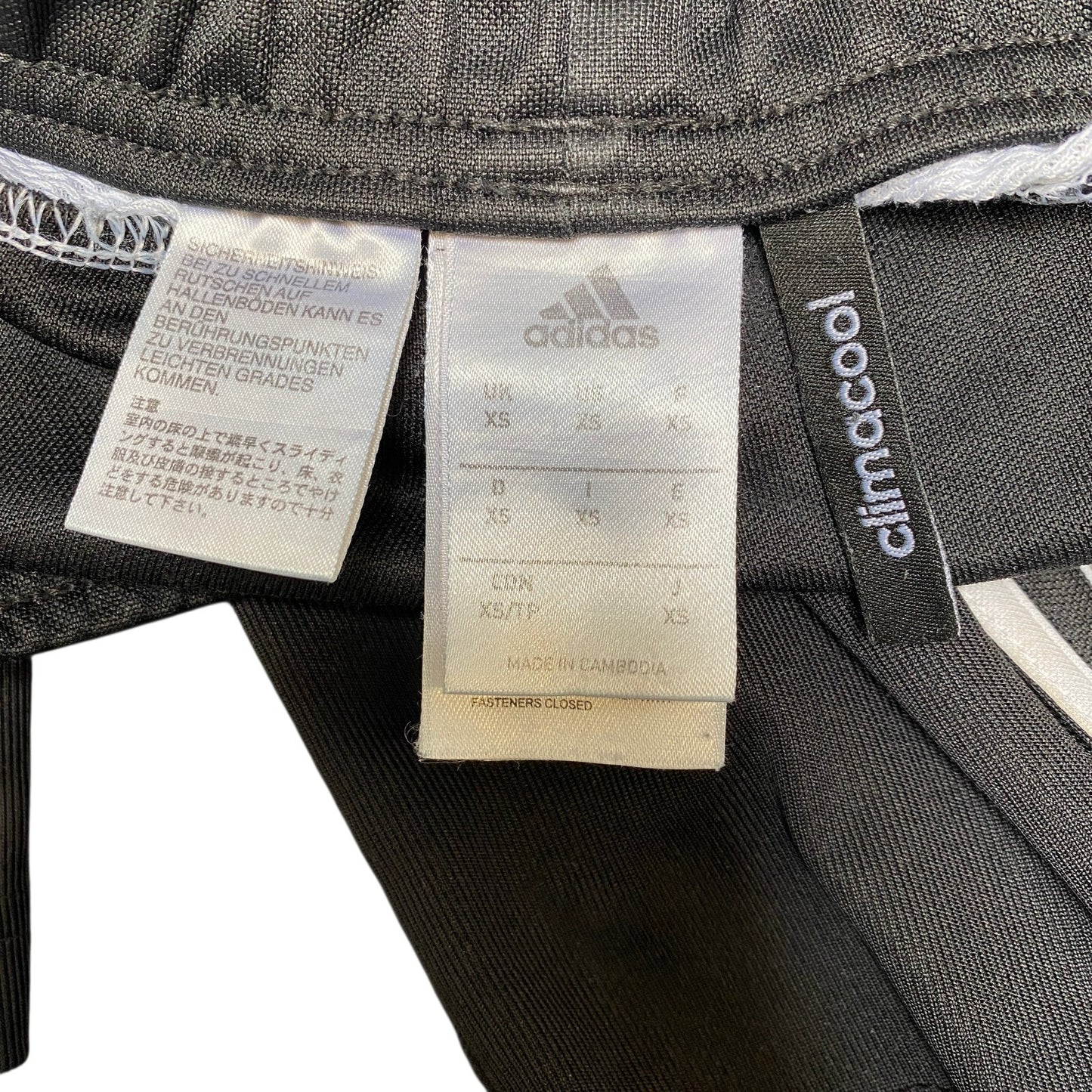 Adidas Joggers Fits as Womens 25" Waist Black Climacool Ankle Zip Track Trousers