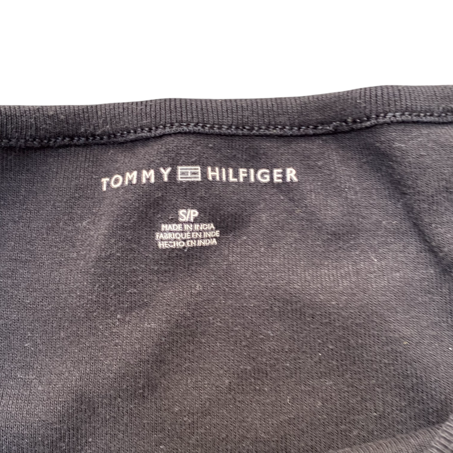 Tommy Hilfiger T Shirt Womens Small Black Short Sleeve Crew Neck Pullover Tee