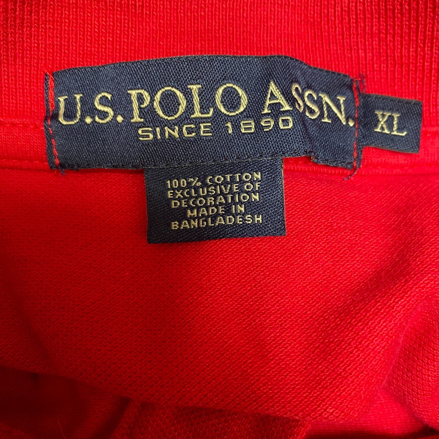 U.S. Polo Assn. Polo Shirt Mens XL Red Pony Logo Golf Performance Side Slit