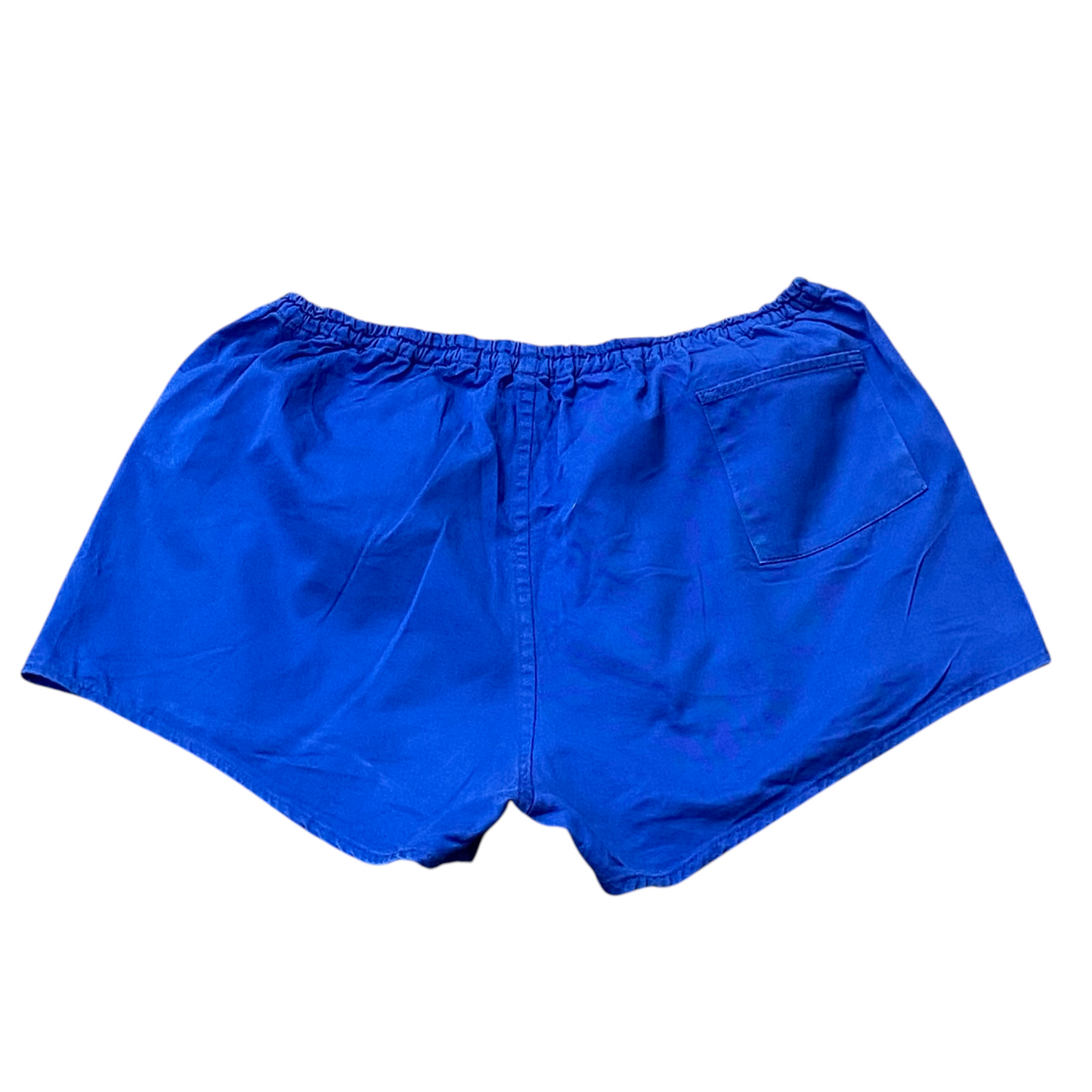 Sprinter Running Shorts 28W Blue Elastic Waist Pocket Gym Athletic Fit