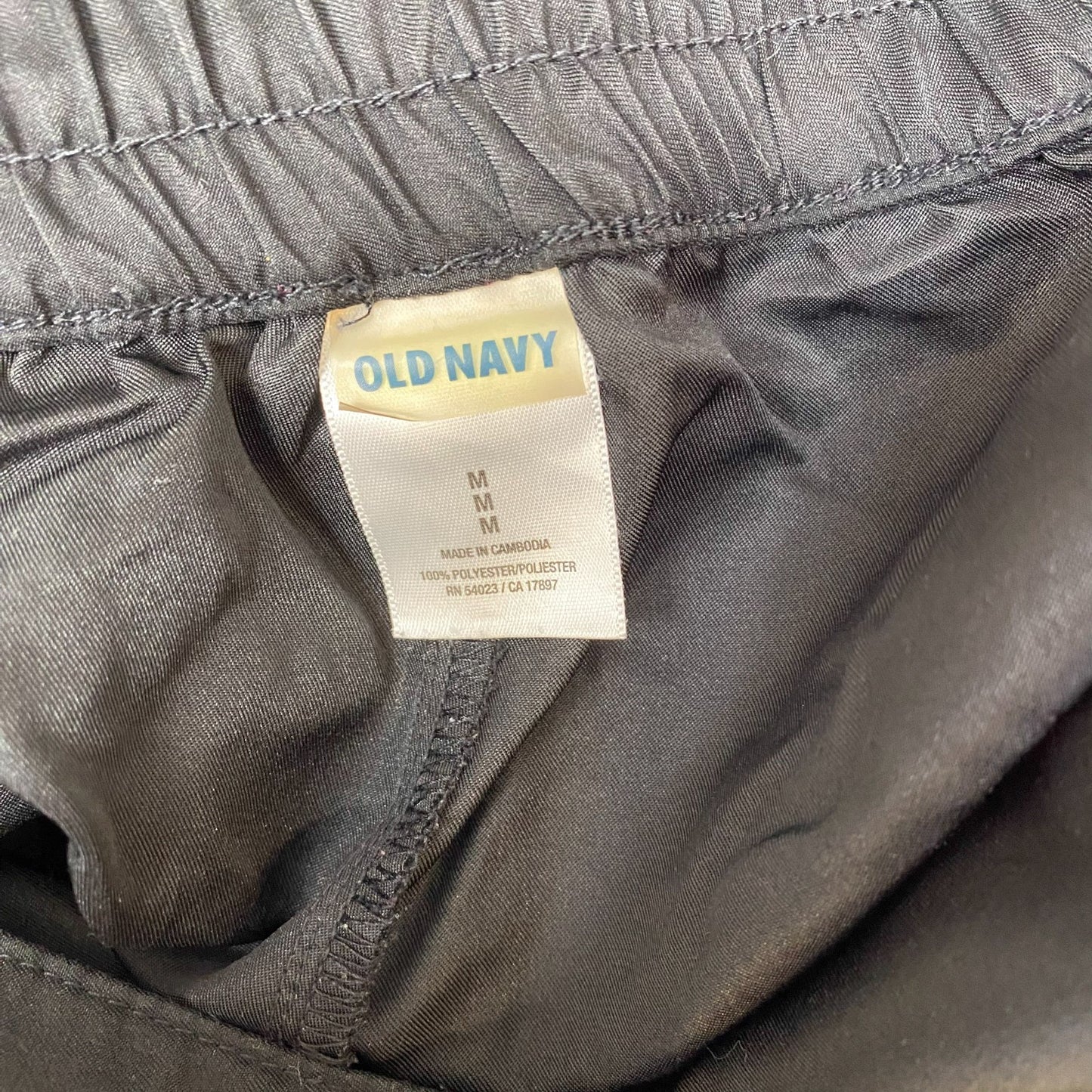Old Navy Sprinter Shorts Womens M Black Pink Running Elastic Waist Drawstring