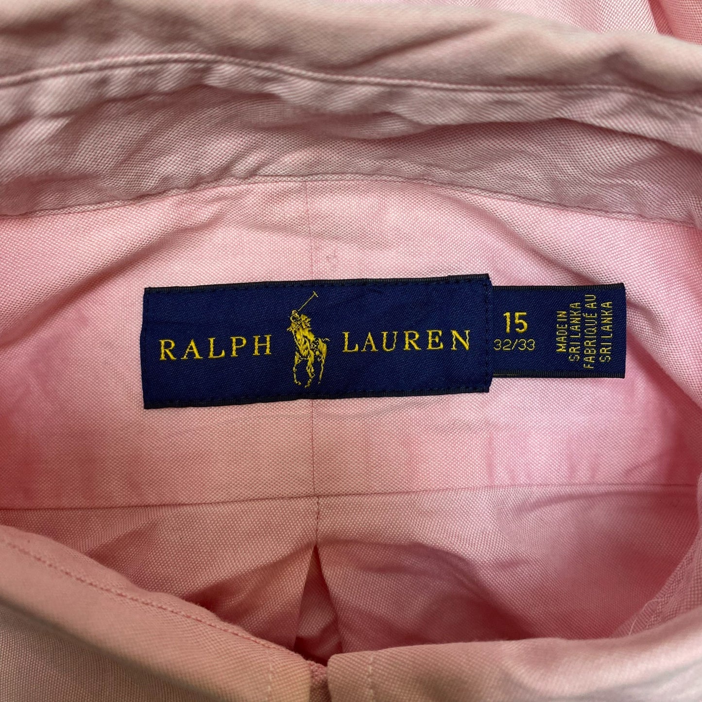 Ralph Lauren Formal Shirt Mens M Pink Long Sleeve Pony Logo Button Down