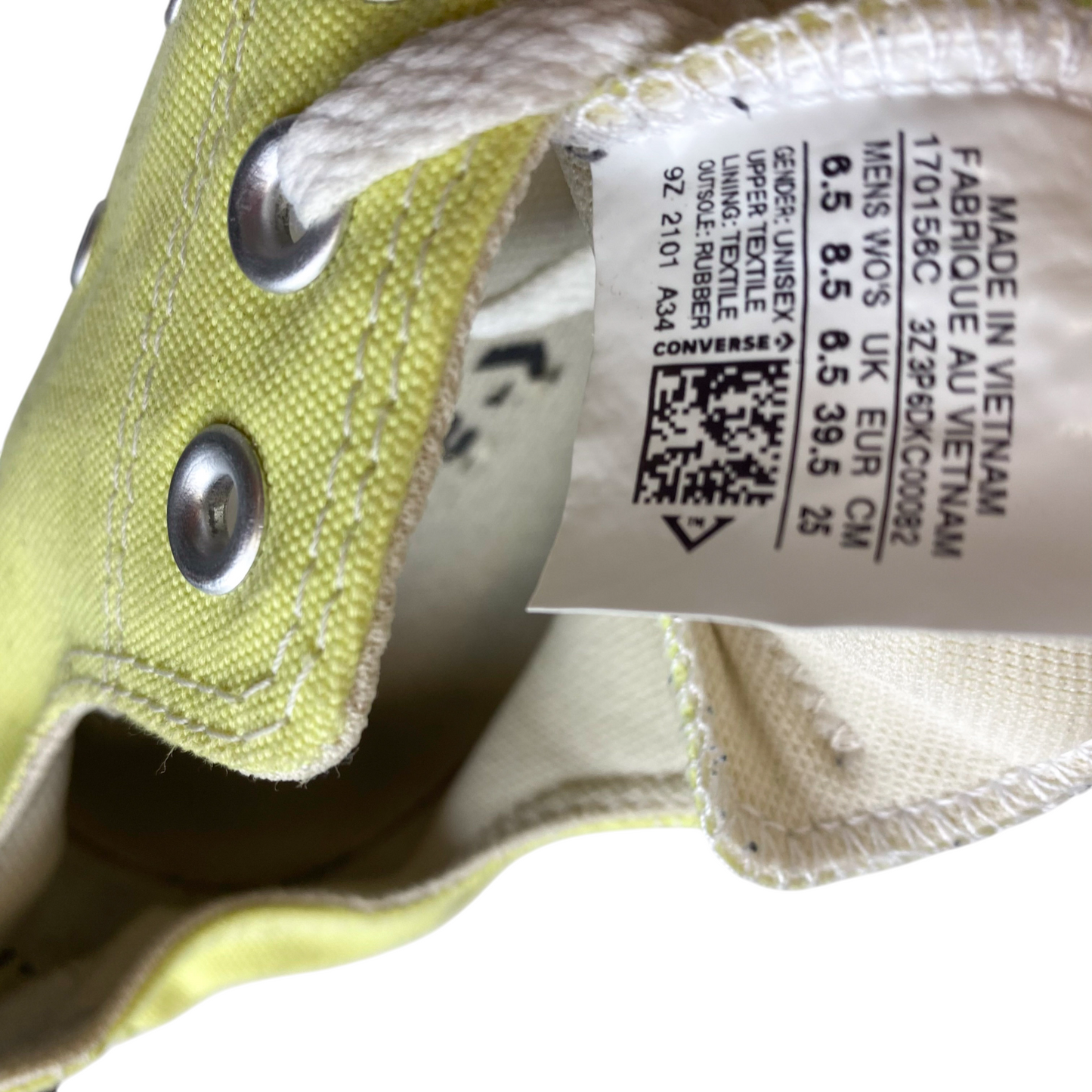 Converse Chuck Taylor All Star LT Zitron Sneakers Unisex UK 6.5 Green Canvas