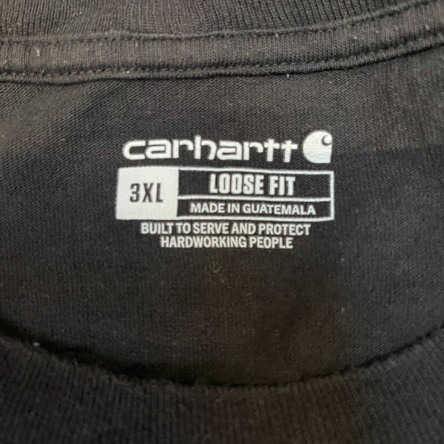 Carhartt Pocket T-Shirt Womens 3XL Black Evie Grace Kodiak Alaska Loose Fit Tee
