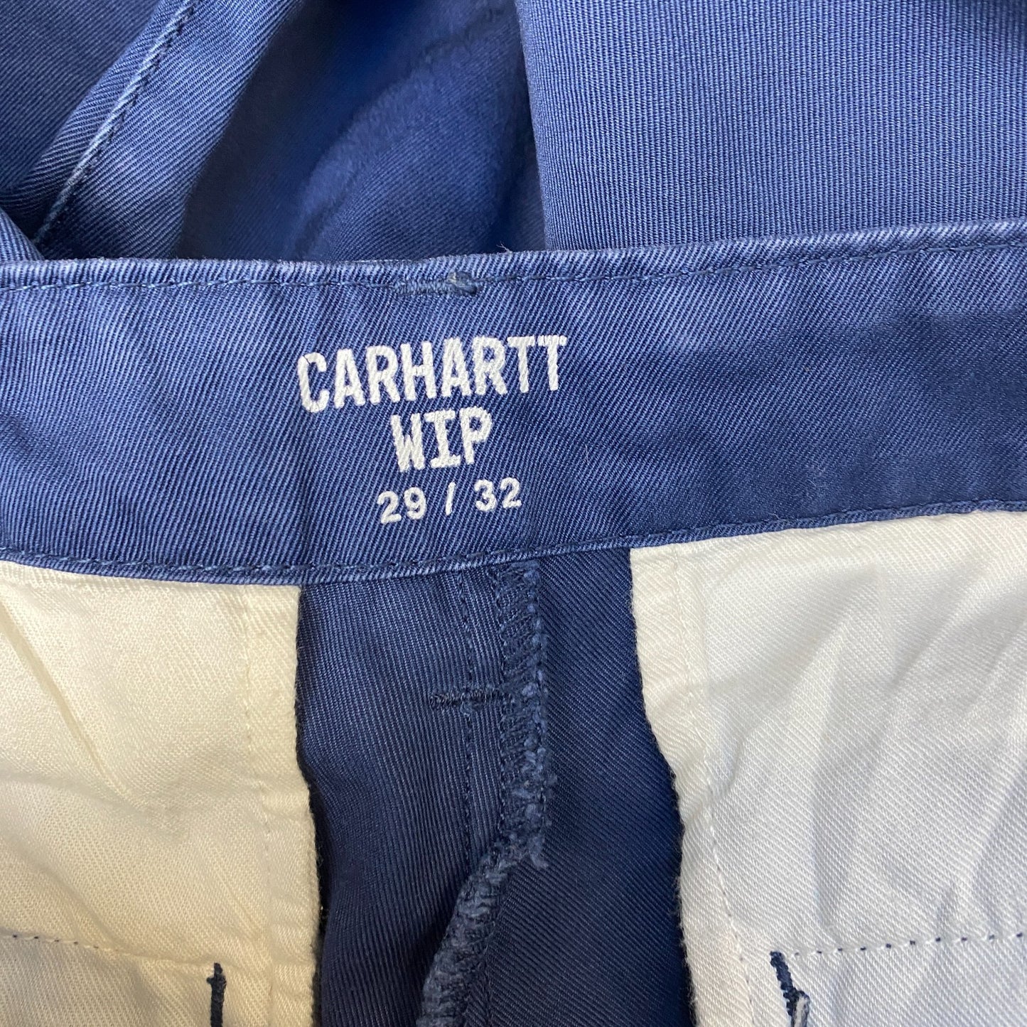 Carhartt WIP Club Pants Mens Medium Navy Blue Work Stretch Slim Fit High Waisted