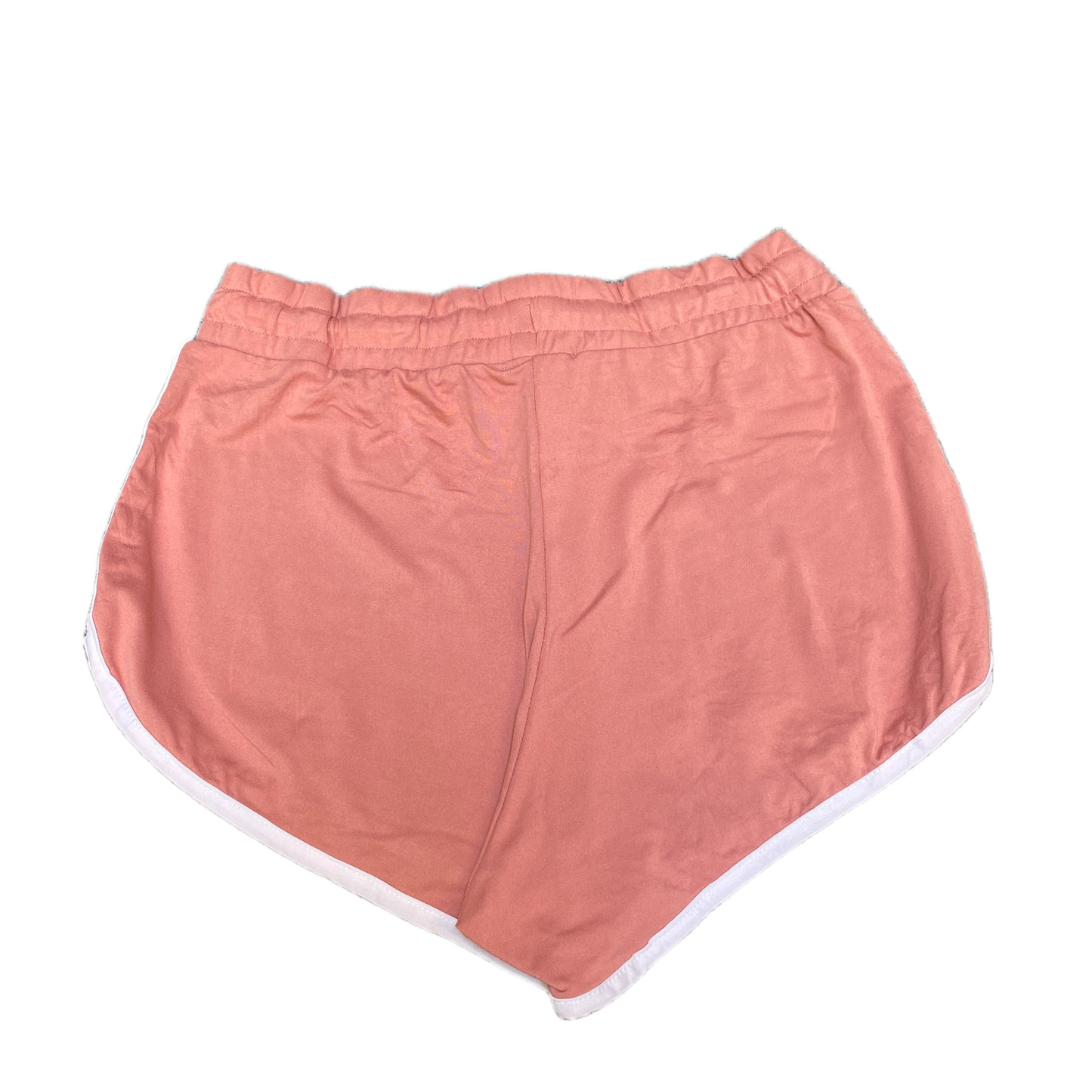 Running Sprinter Shorts Womens L 30" Waist Pink Athletic Gym Workout Dolphin Hem