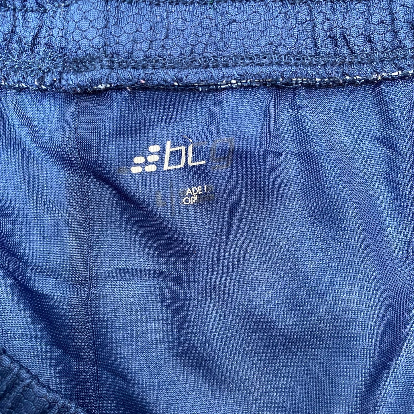 Running Shorts Womens L Blue Floral Quick Dry Provence Elastic Waist Drawstring