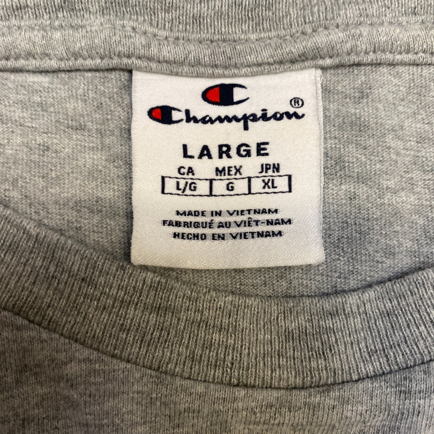Champion T-Shirt Womens Large Grey Georgetown Graphic Short Sleeve Pullover Tee