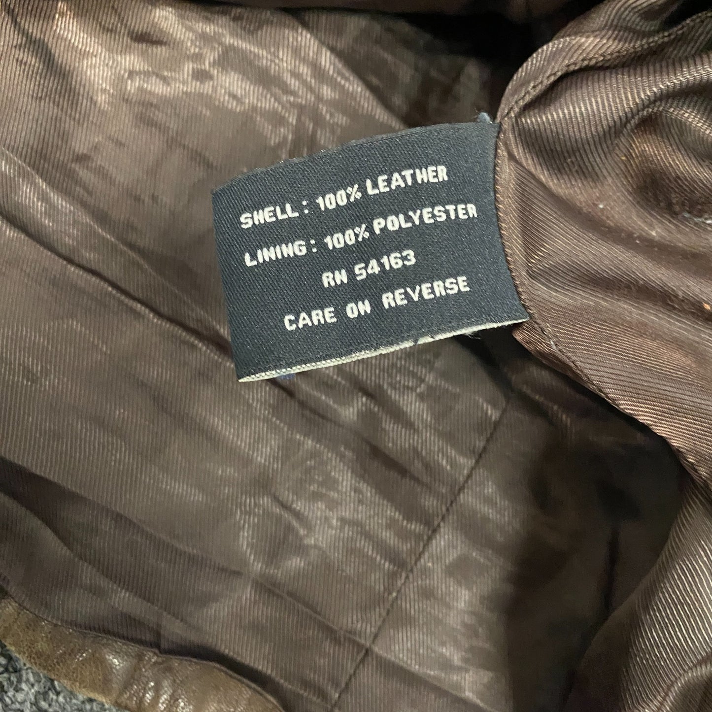 Guess Leather Blazer Jacket Women Medium Brown Lined Notch Lapel Single Breasted