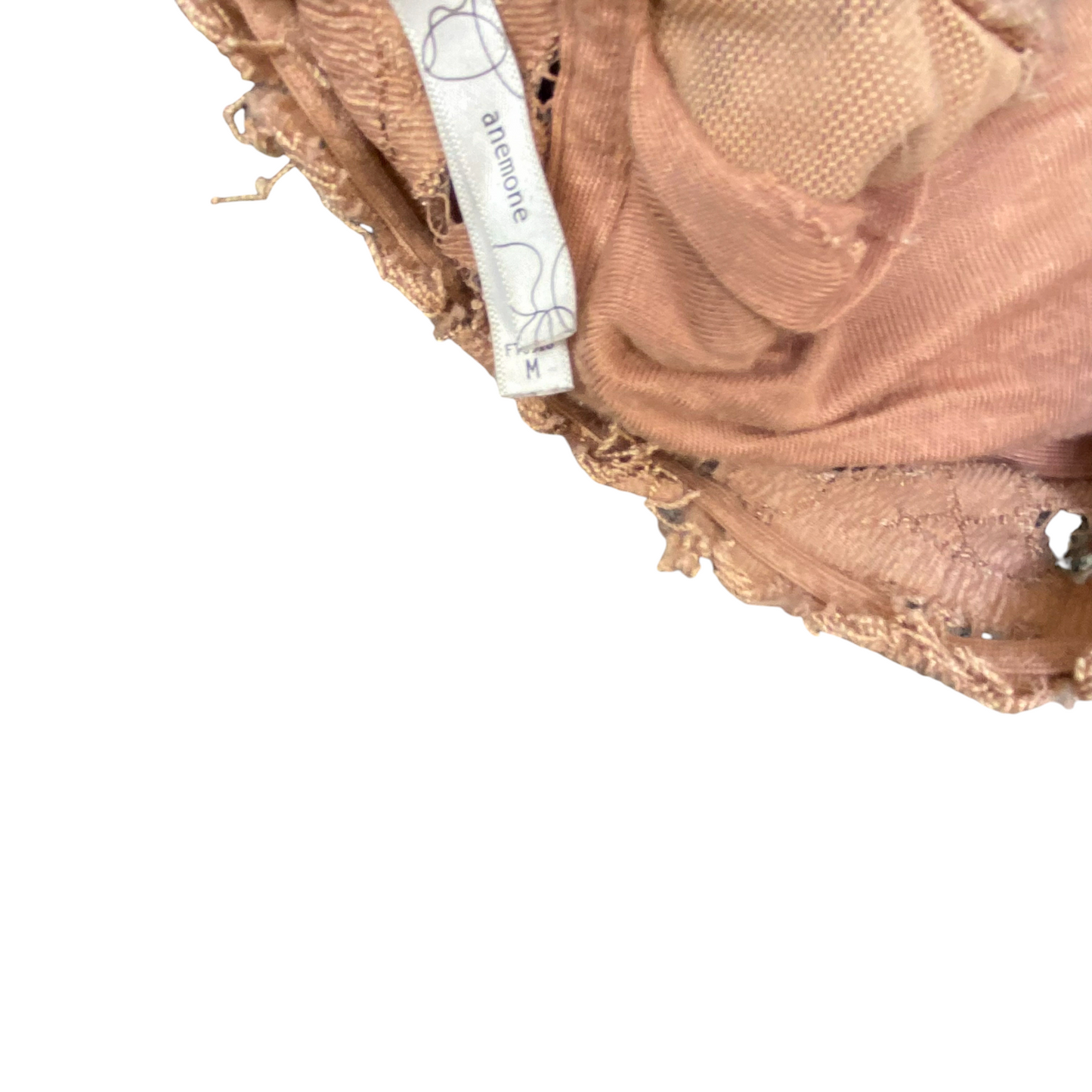 Anemone Bralette Bra Womens M Brown Crochet Lace Floral Padded Adjustable Straps