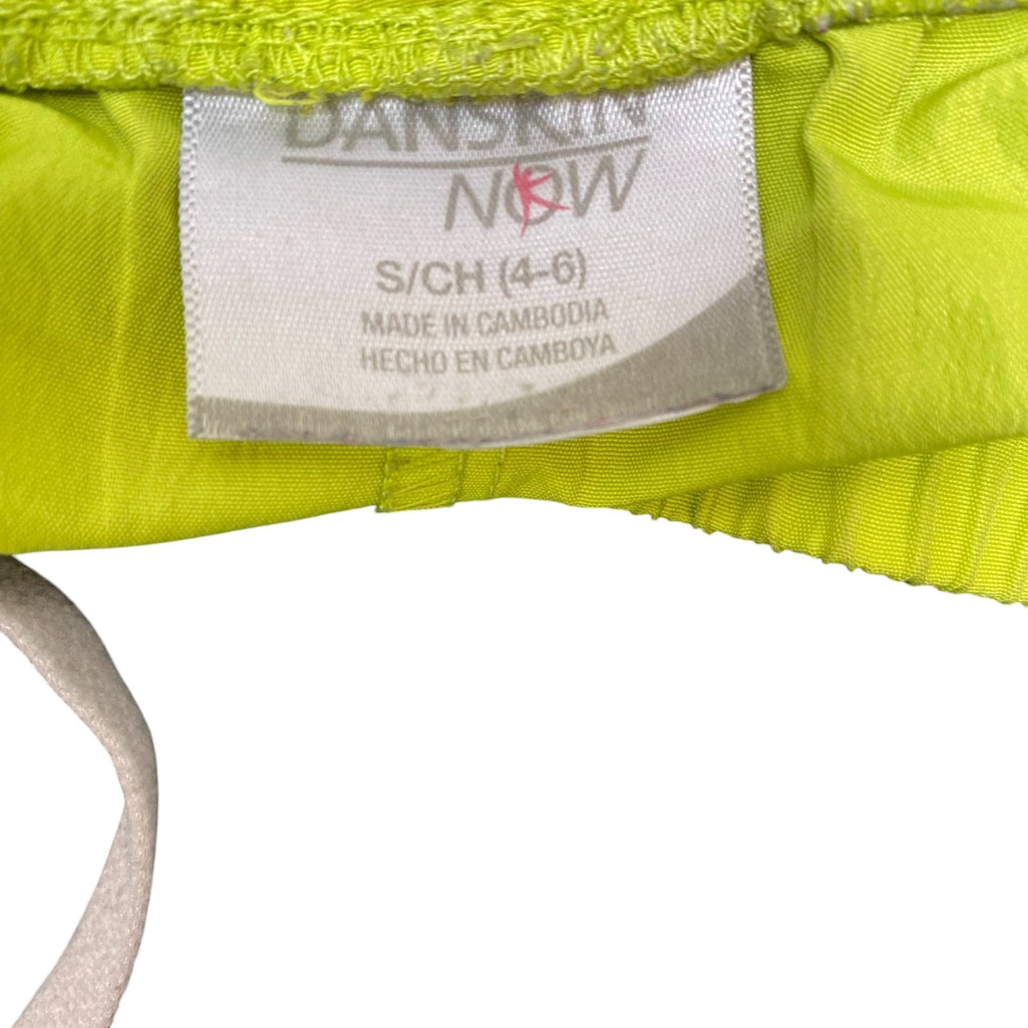 Danskin Now Sprinter Shorts Womens Small Yellow Black Gym Training Elastic Waist