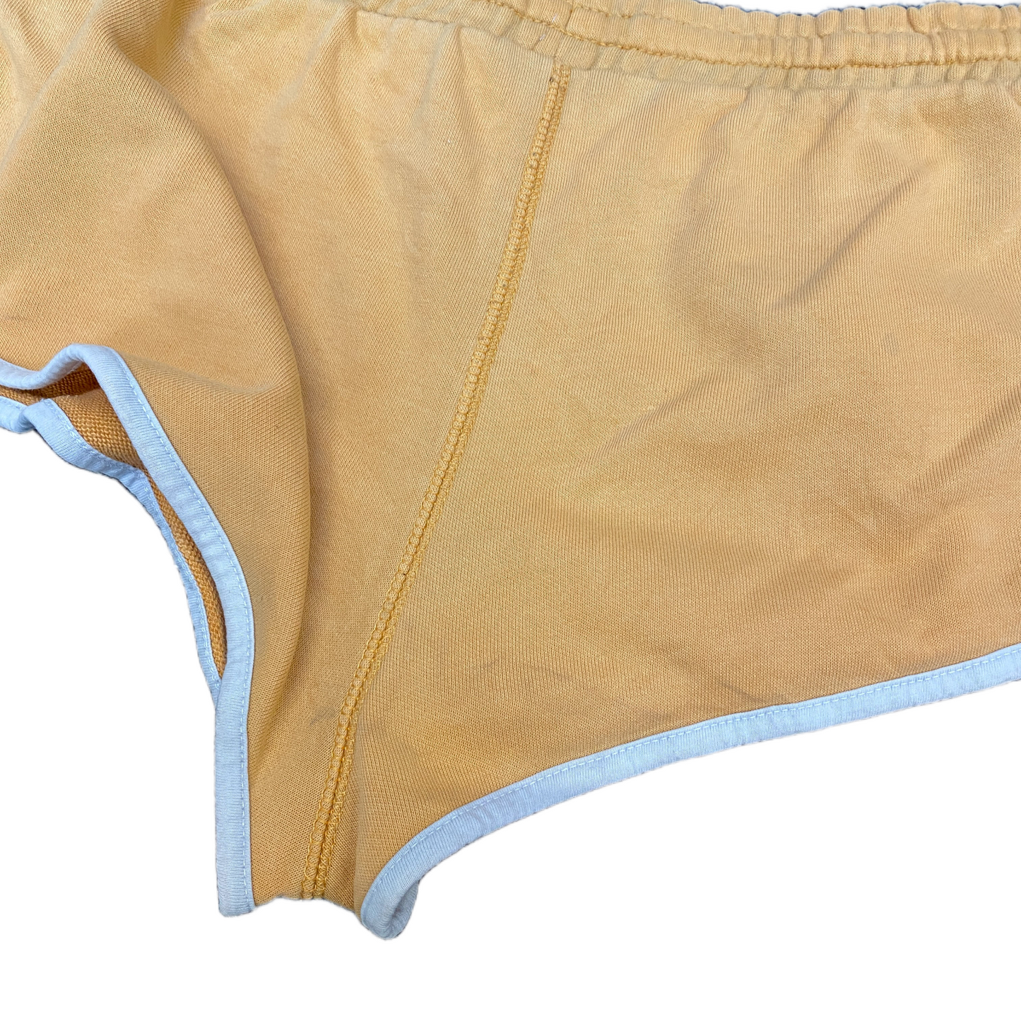 Running Sprinter Shorts Womens M 28" Waist Yellow Athletic Workout Dolphin Hem