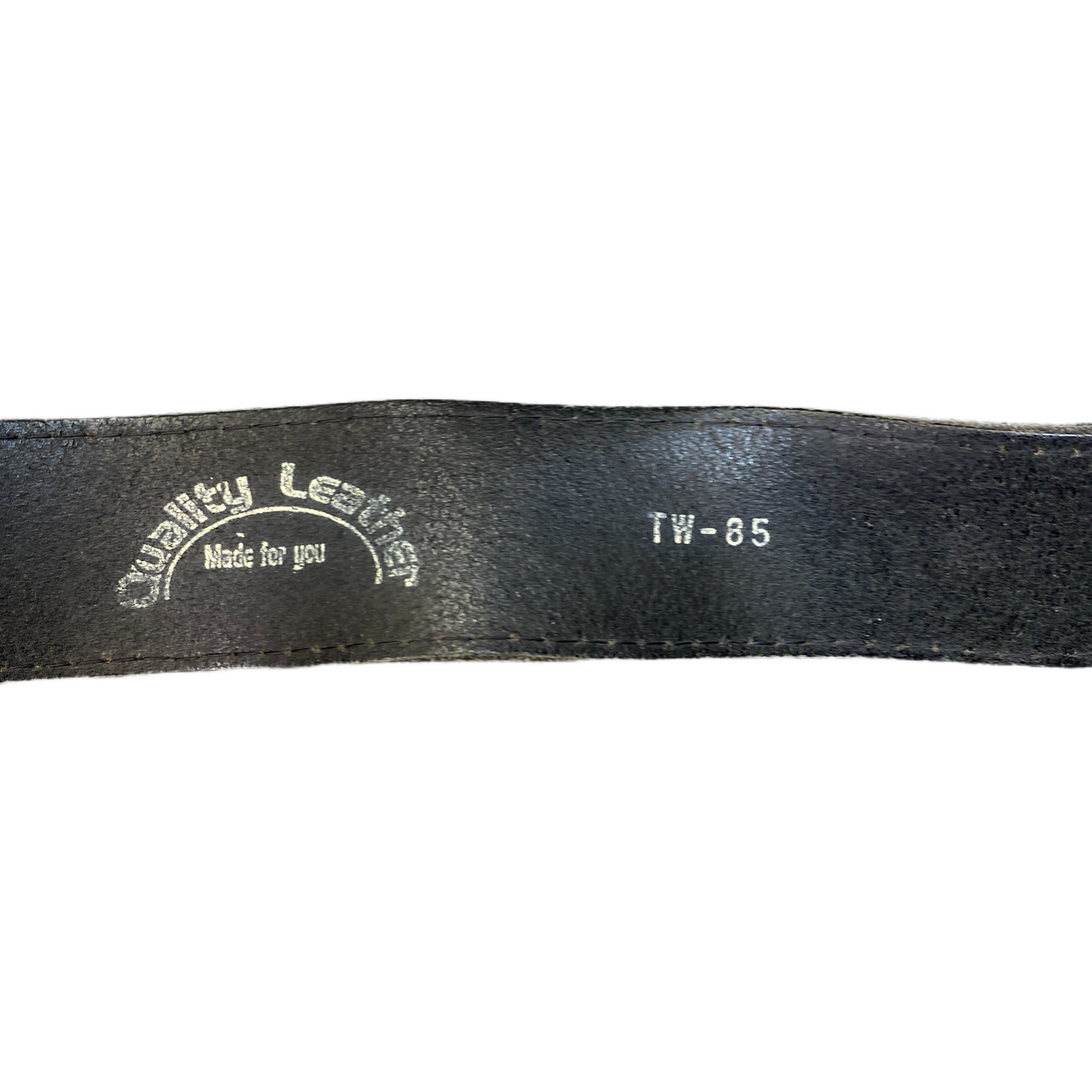 Waist Belt Mens Black Leather Adjustable Classic Silver Pin Buckle 38.5 Inches